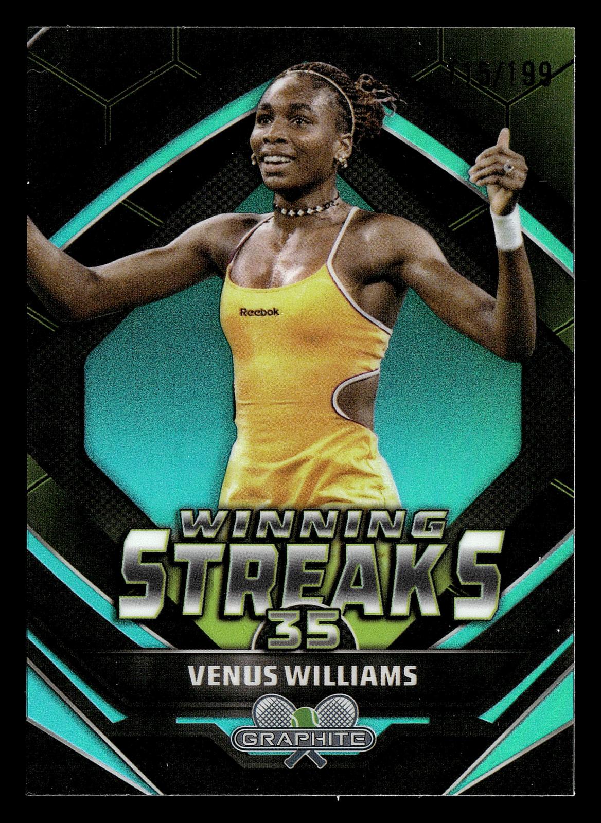 2024 Topps Graphite #WS-VW Venus Williams Winning Streaks Aqua Refractor #/199