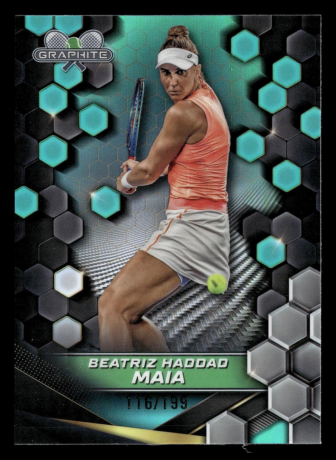 2024 Topps Graphite #123 Beatriz Haddad Maia Aqua Refractor #/199