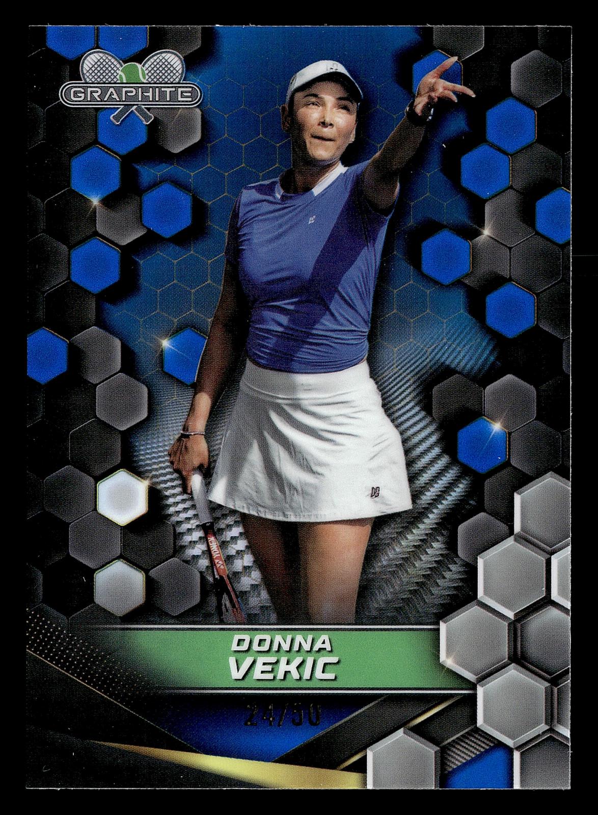 2024 Topps Graphite #166 Donna Vekic Blue Refractor #/50