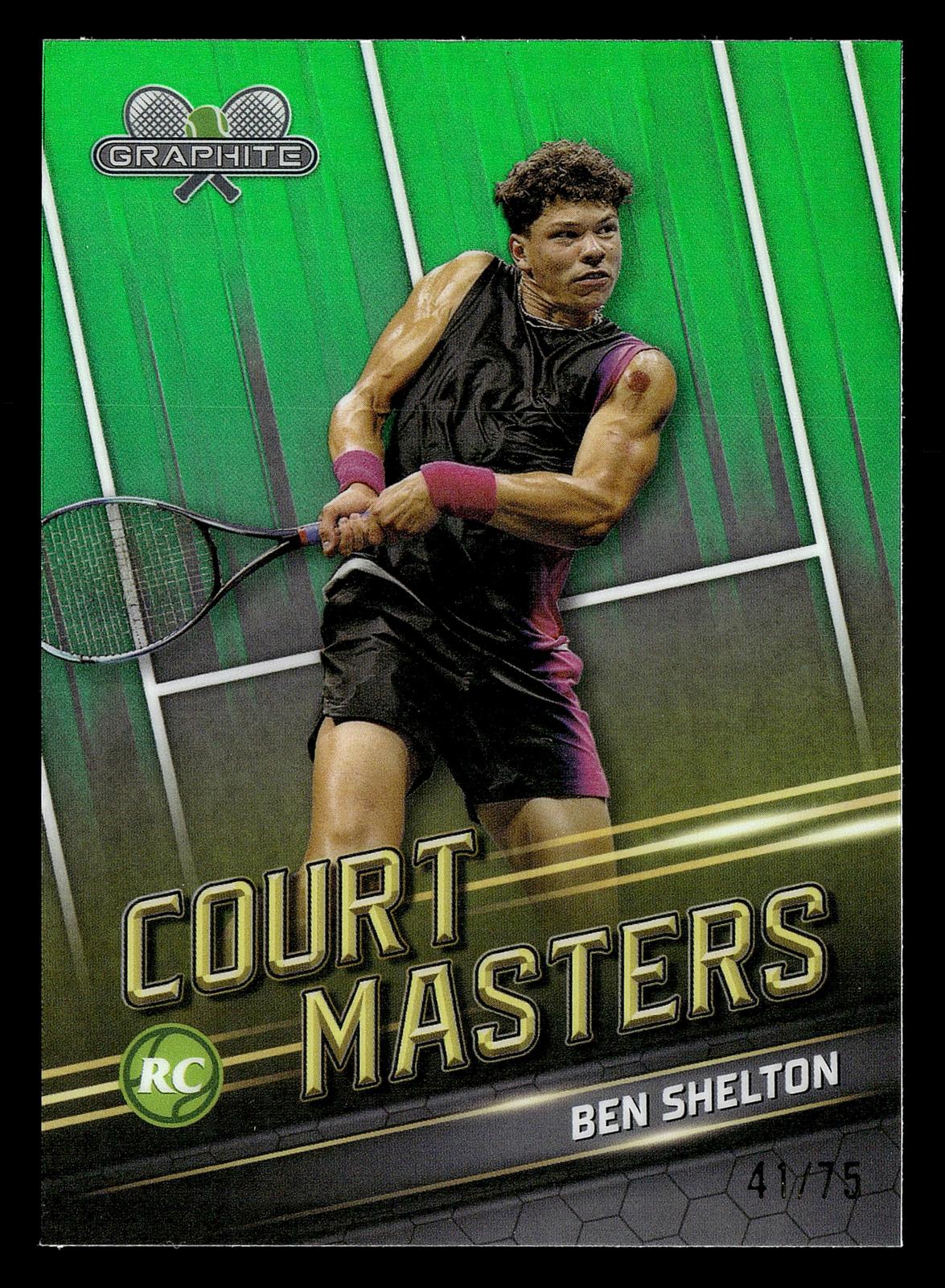 2024 Topps Graphite #CM-BS Ben Shelton Court Masters Green Refractor #/75