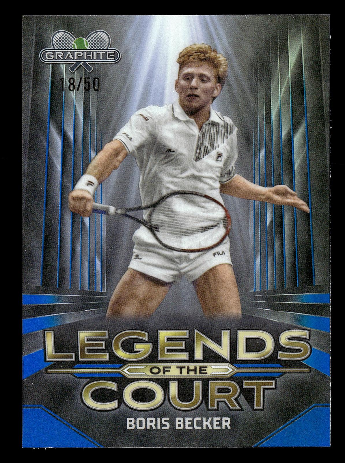 2024 Topps Graphite #LOC-BR Boris Becker Legends of the Court Blue Ref #/50