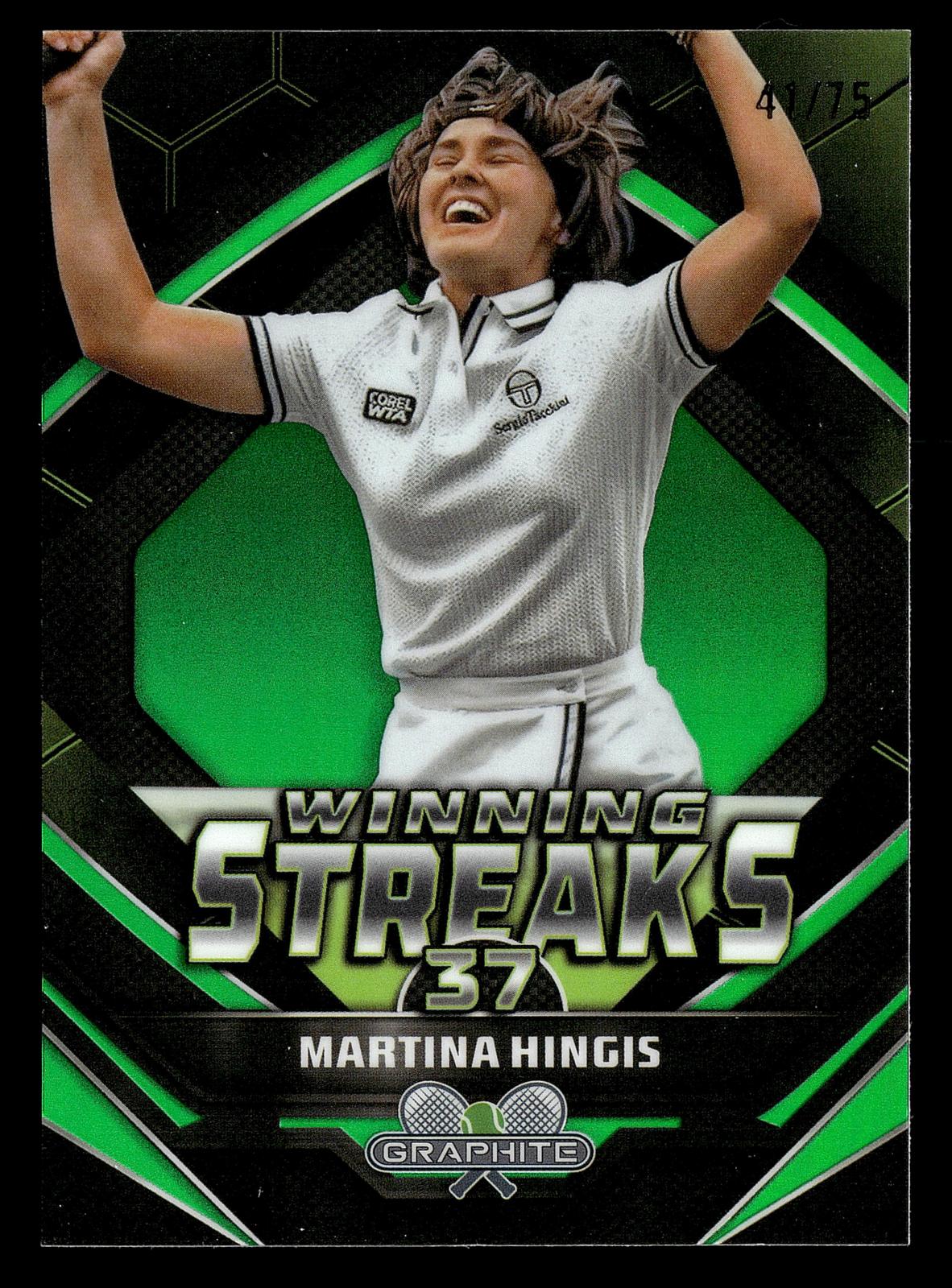 2024 Topps Graphite #WS-MH Martina Hingis Winning Streaks Green Refractor #/75