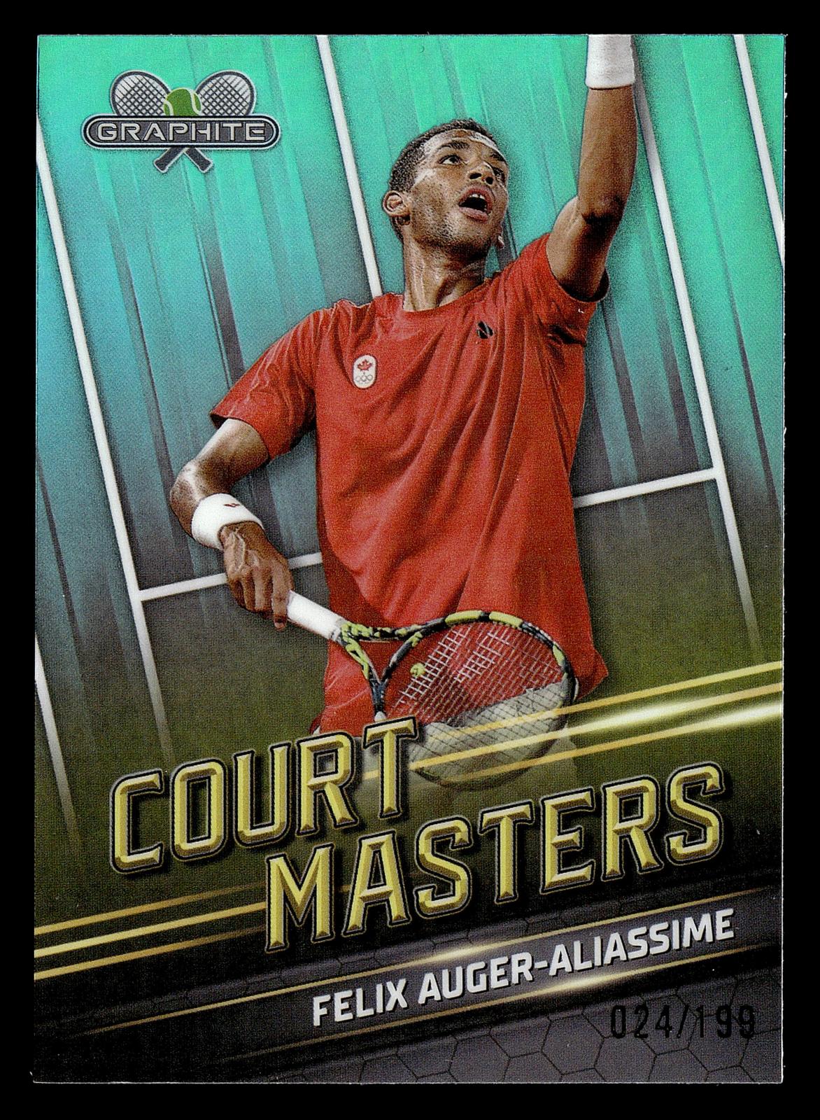 2024 Topps Graphite #CM-FA Felix Auger-Aliassime Court Masters Aqua Ref #/199