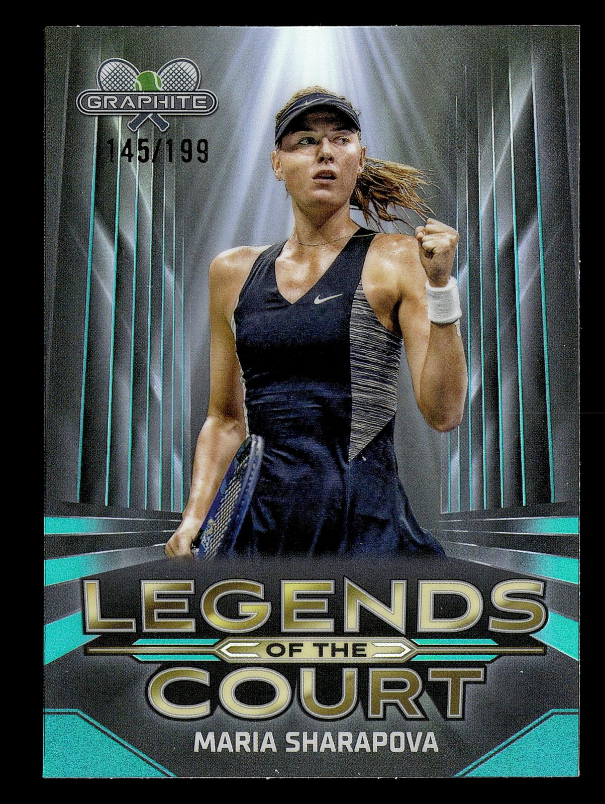 2024 Topps Graphite #LOC-MA Maria Sharapova Legends of the Court Aqua Ref #/199