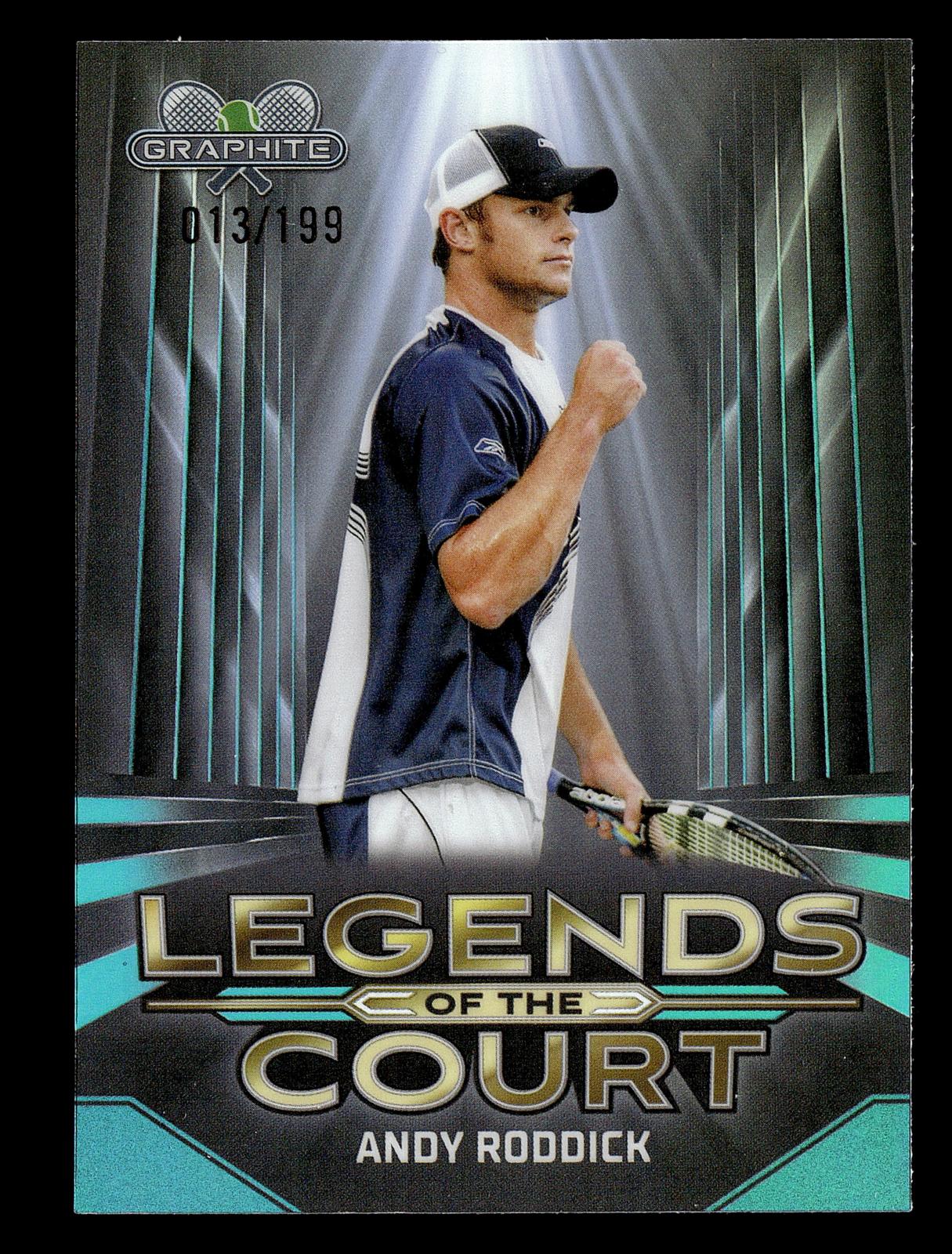 2024 Topps Graphite #LOC-AR Andy Roddick Legends of the Court Aqua Ref #/199