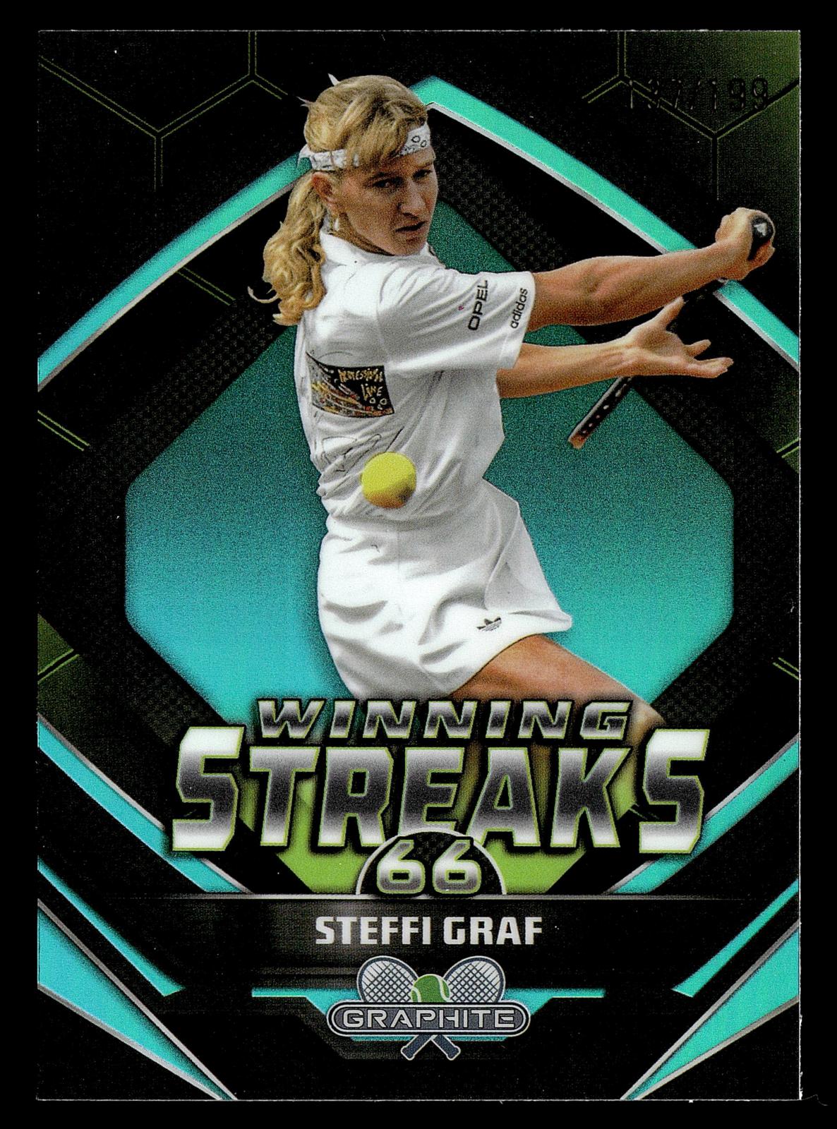 2024 Topps Graphite #WS-SG Steffi Graf Winning Streaks Aqua Refractor #/199