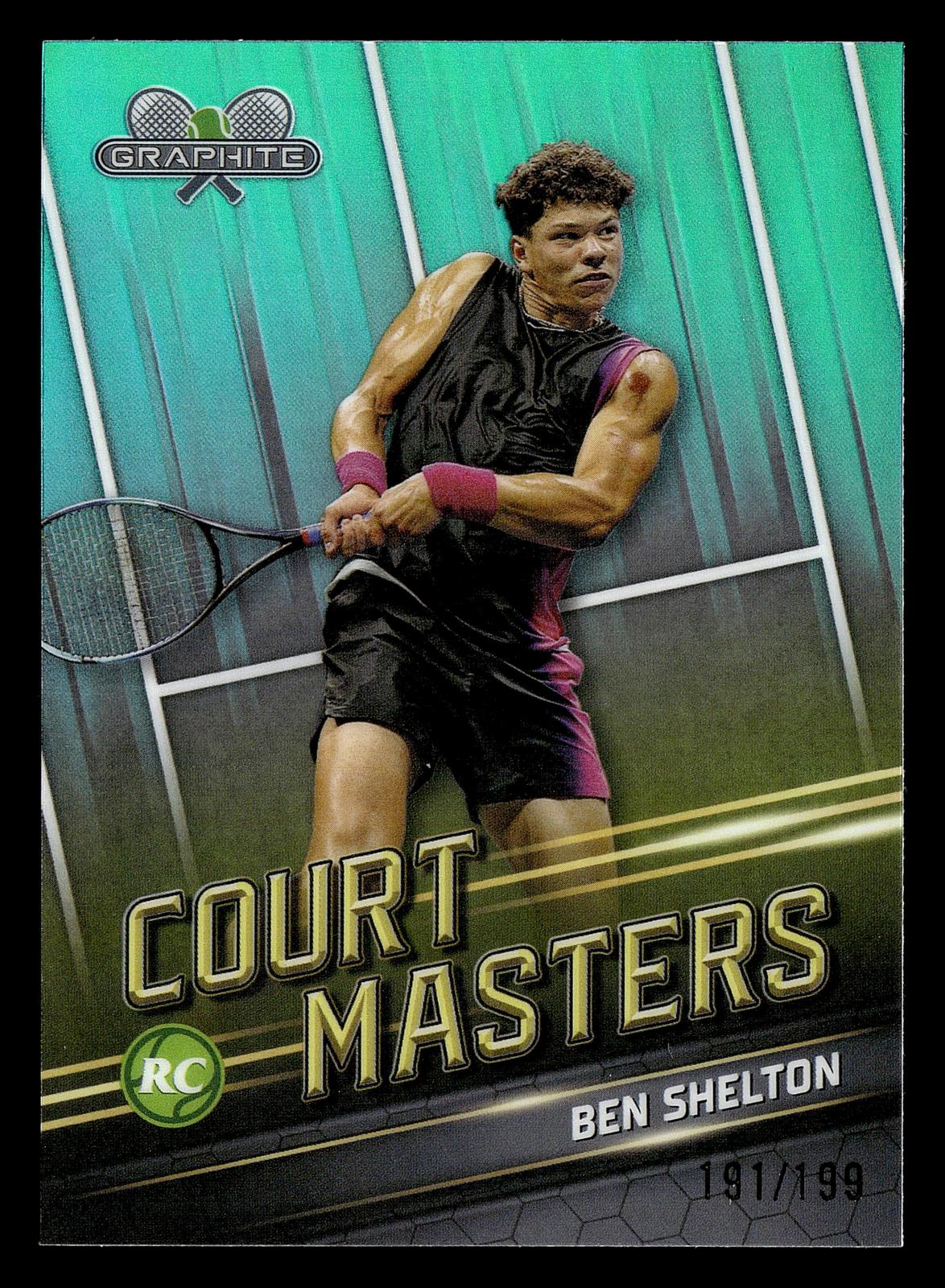 2024 Topps Graphite #CM-BS Ben Shelton Court Masters Aqua Refractor #/199