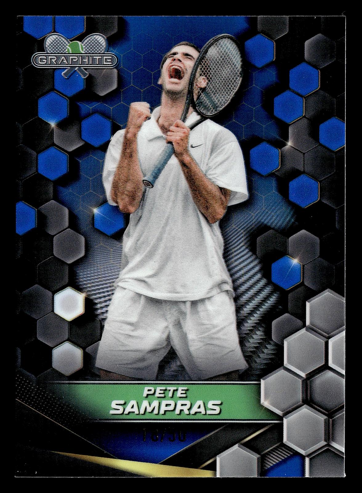 2024 Topps Graphite #8 Pete Sampras Blue Refractor #/50