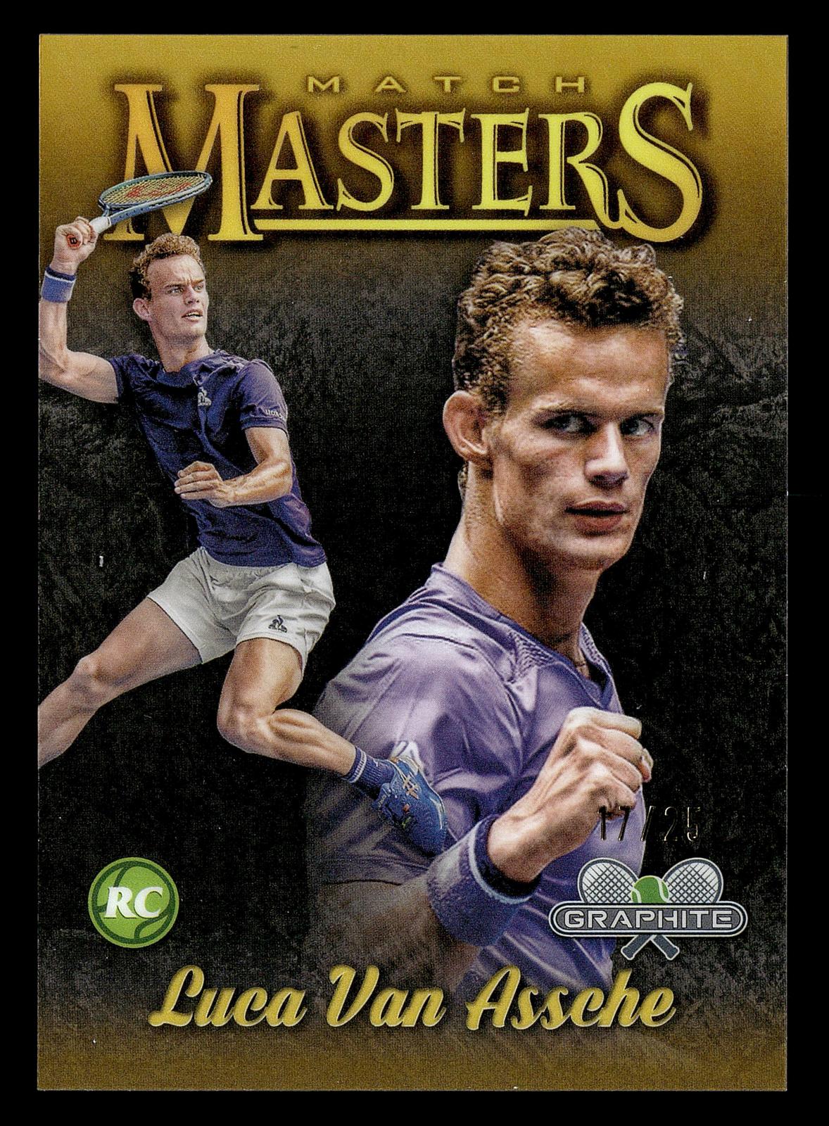 2024 Topps Graphite #MM-LV Luca Van Assche Match Masters Gold Refractor #/25