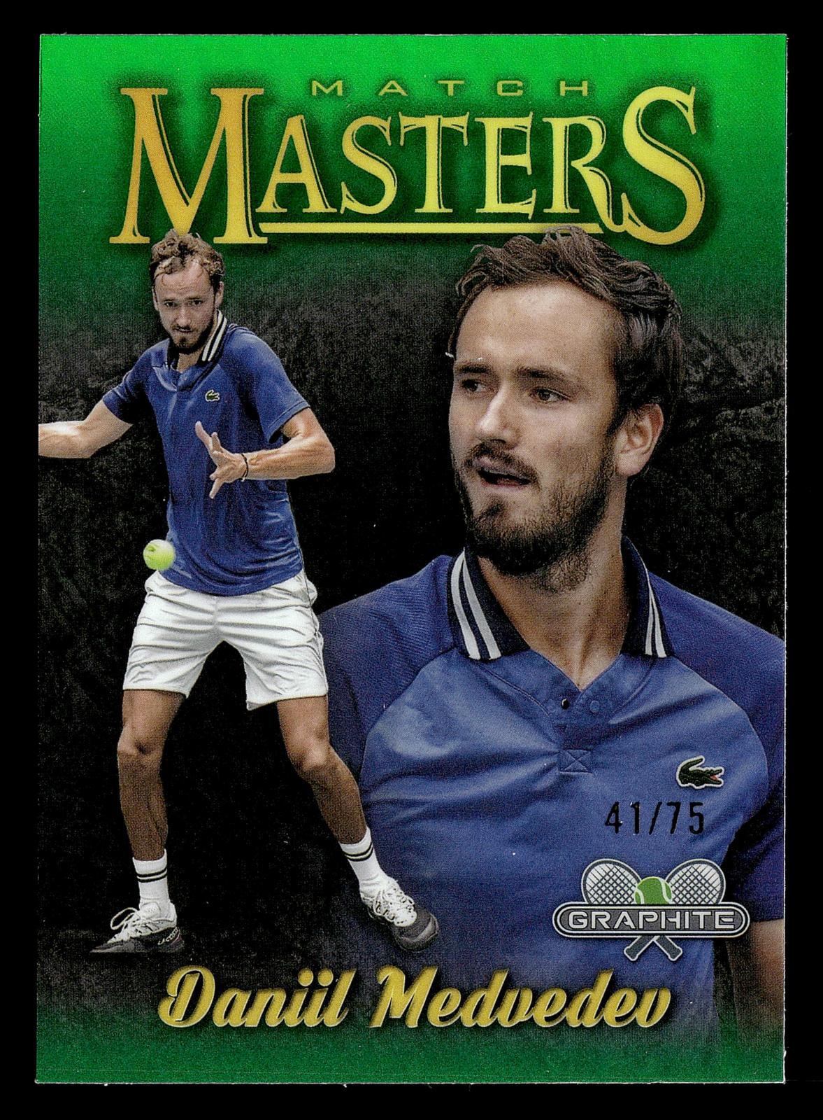 2024 Topps Graphite #MM-DM Daniil Medvedev Match Masters Green Refractor #/75