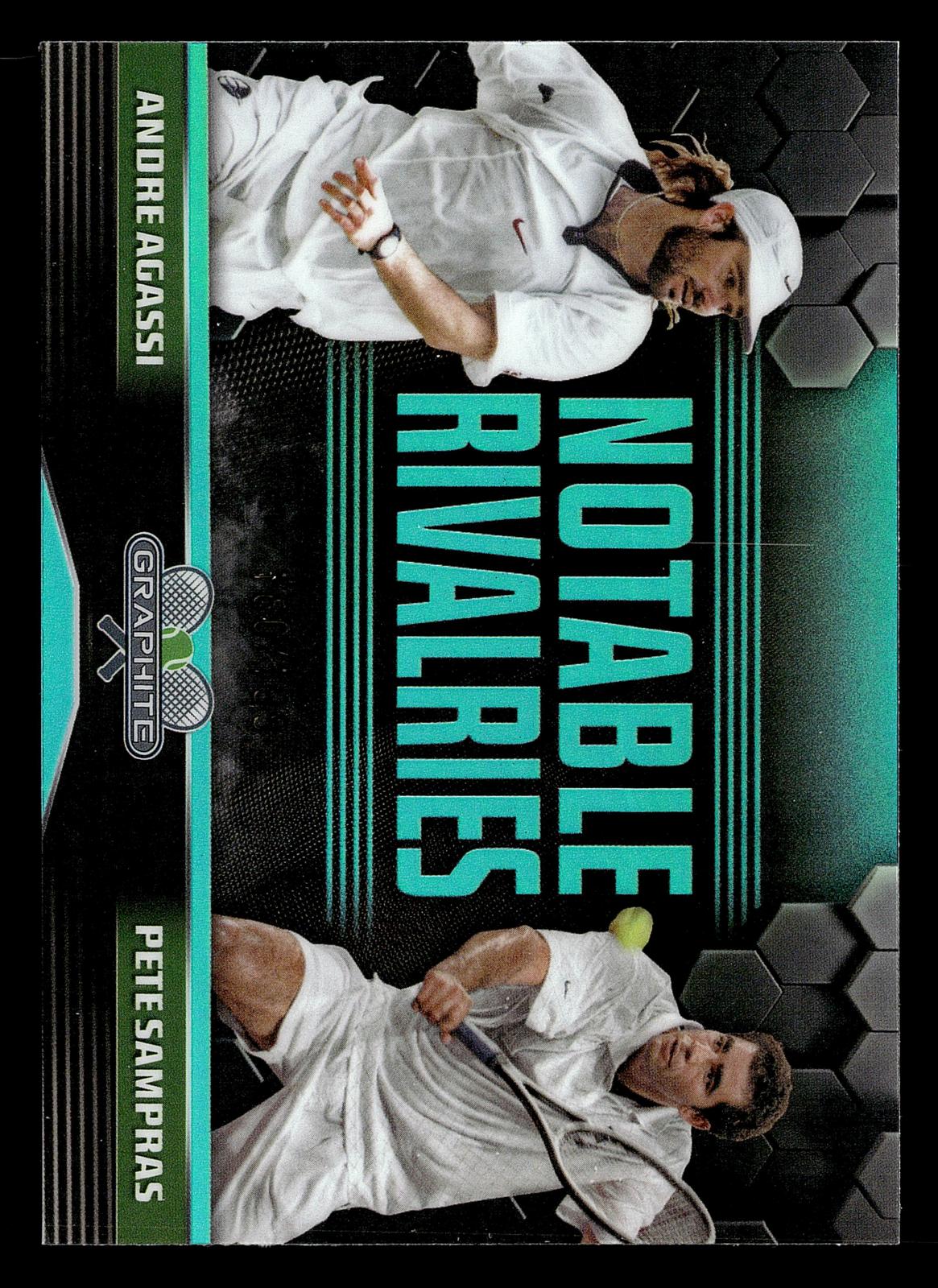 2024 Topps Graphite #NR-AS Pete Sampras/Andre Agassi Notable Riv Aqua Ref #/199