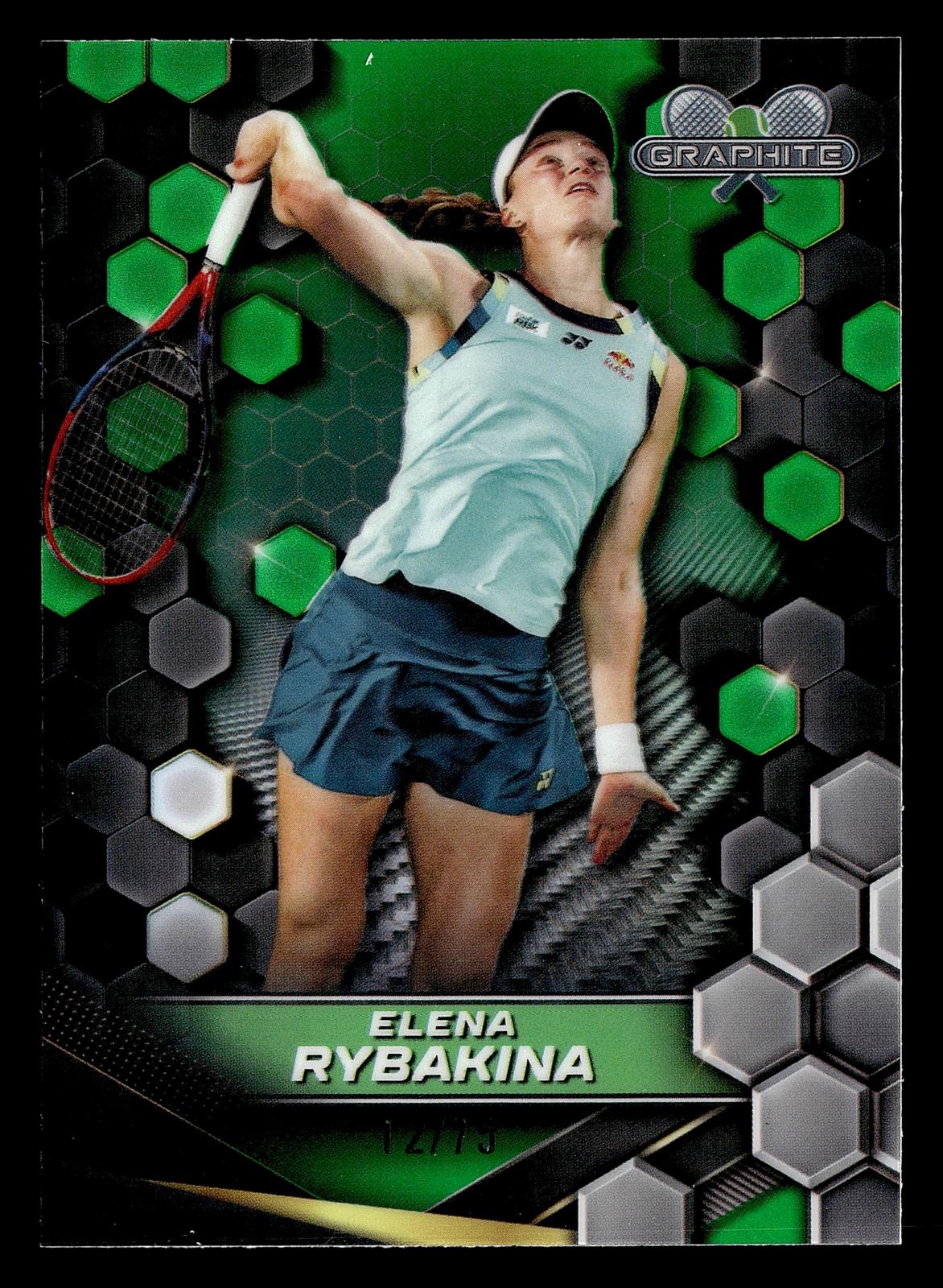 2024 Topps Graphite #14 Elena Rybakina Green Refractor #/75