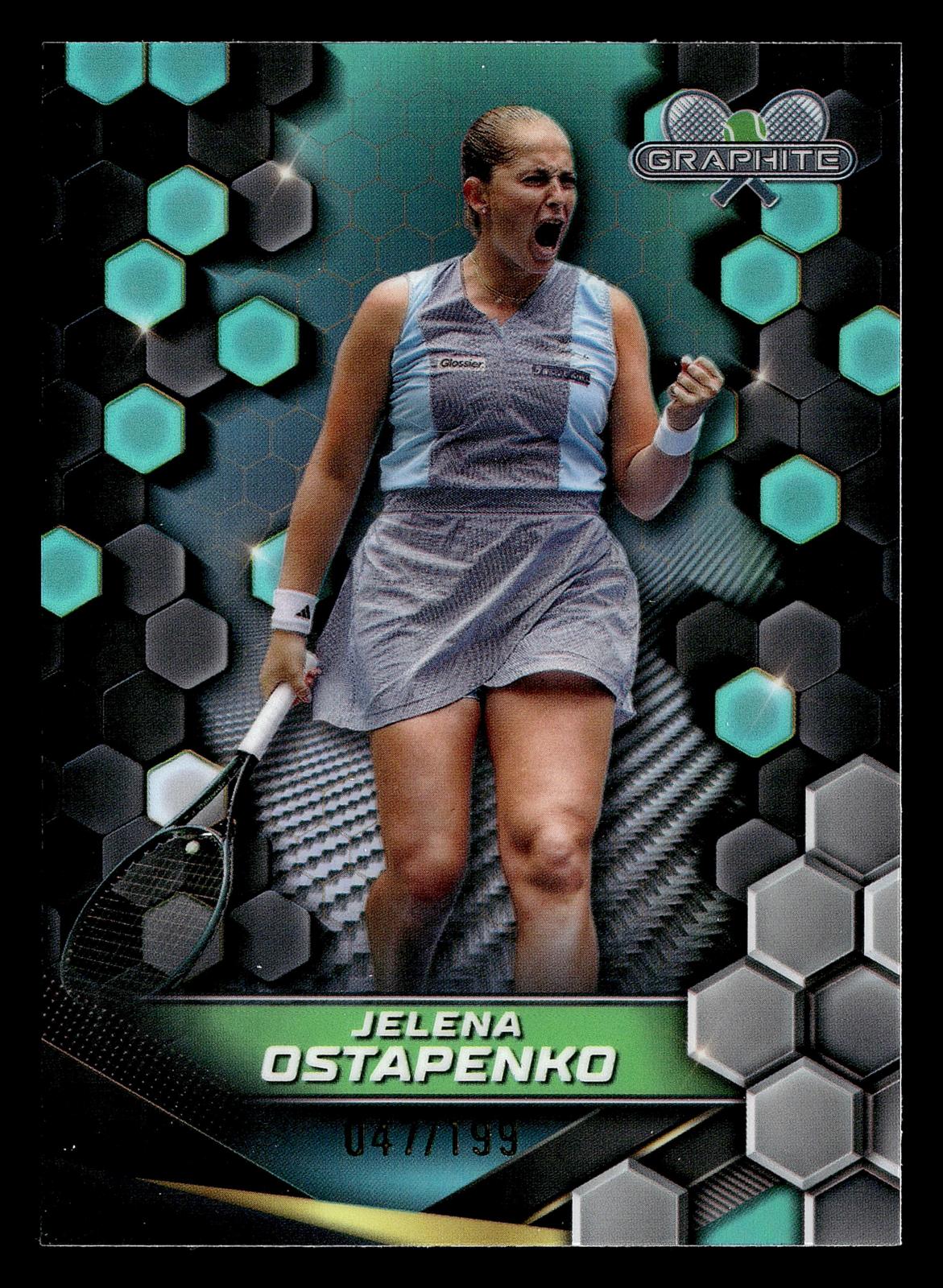 2024 Topps Graphite #11 Jelena Ostapenko Aqua Refractor #/199