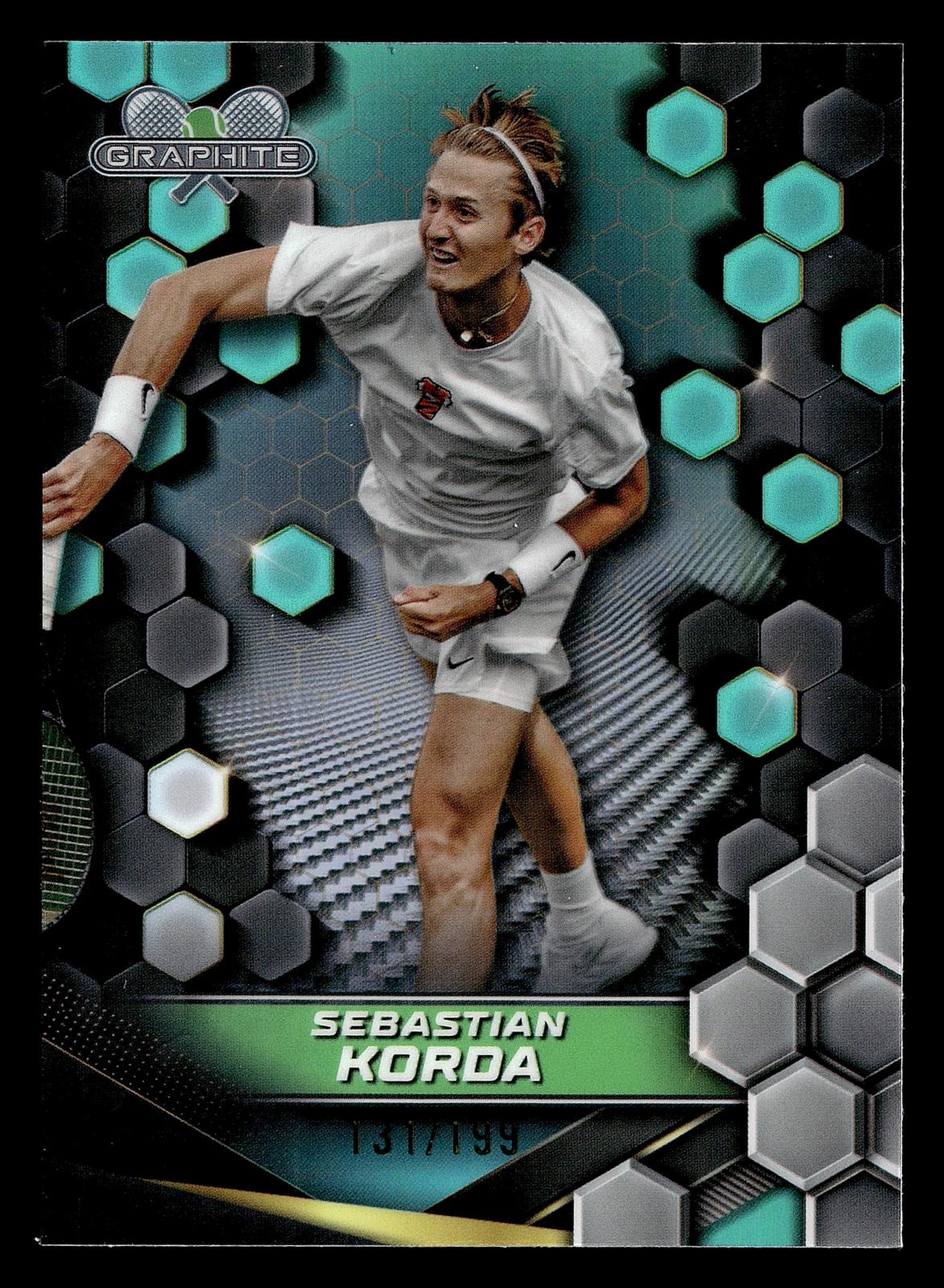 2024 Topps Graphite #30 Sebastian Korda Aqua Refractor #/199