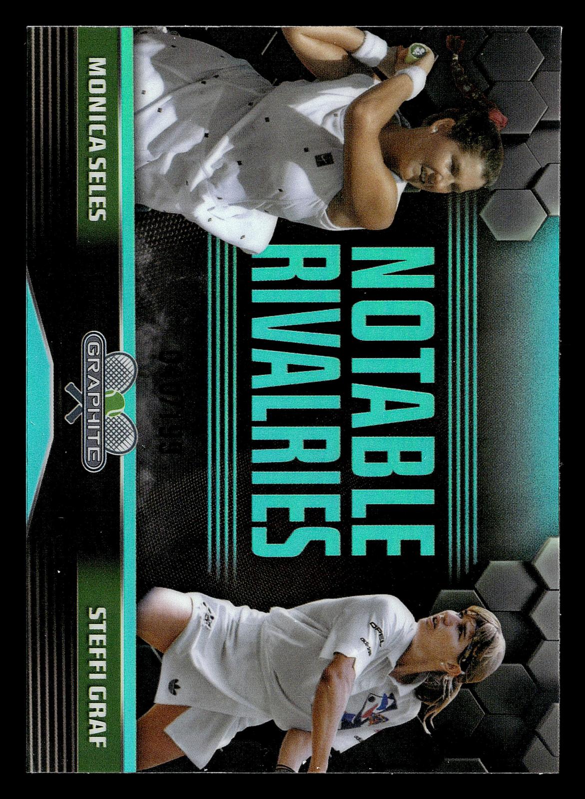 2024 Topps Graphite #NR-SG Monica Seles/Steffi Graf Notable Riv Aqua Ref #/199