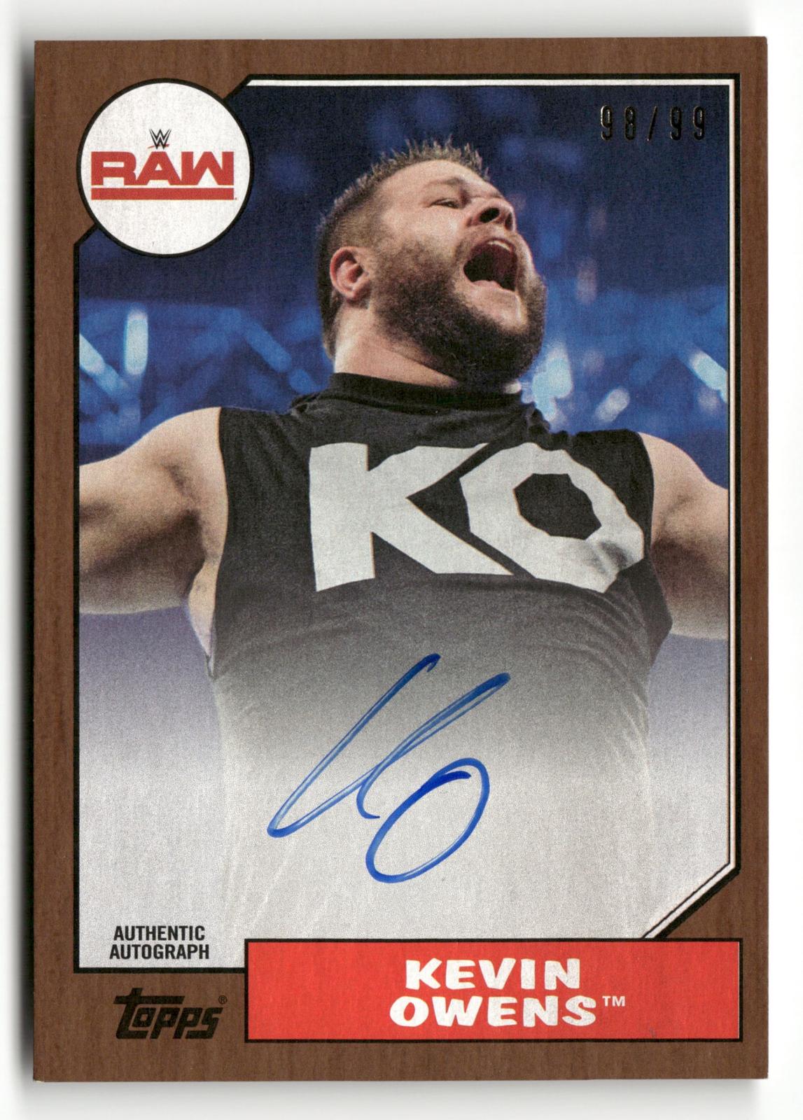 2017 Topps WWE Heritage #NNO Kevin Owens Autographs Bronze #/99