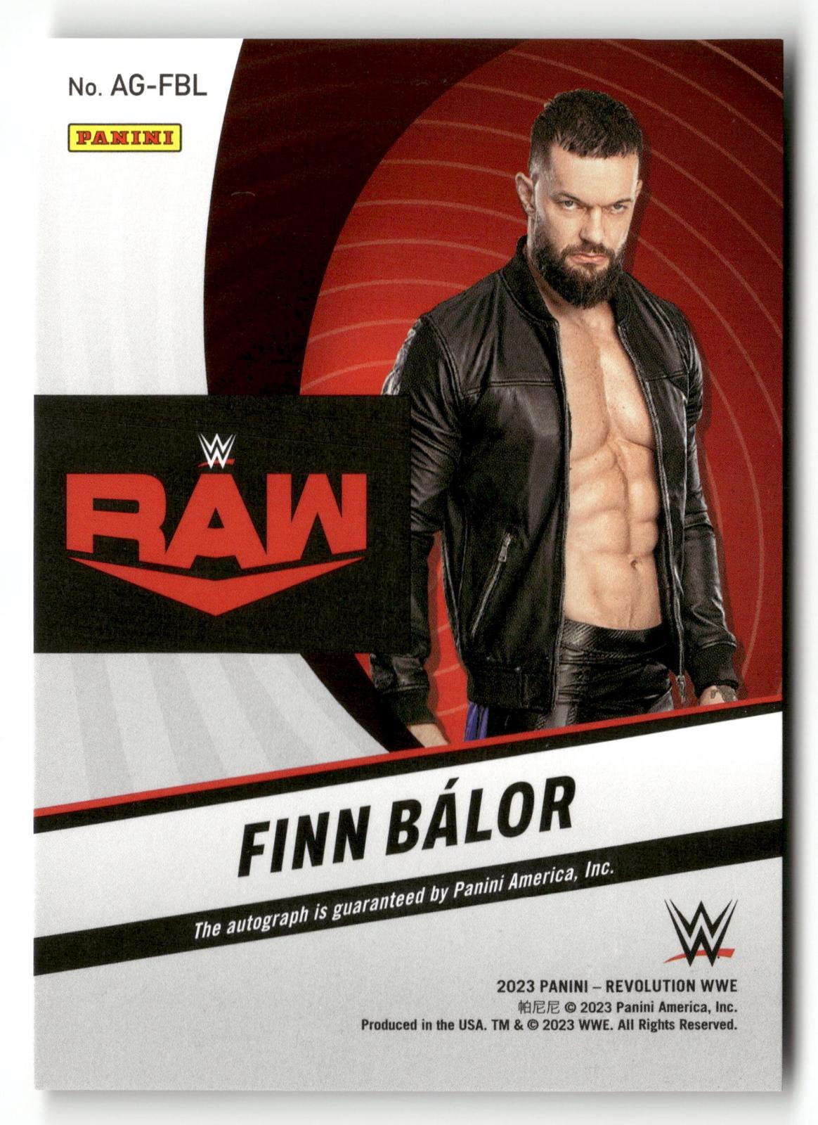 2023 Panini Revolution WWE #AG-FBL Finn Balor Autographs