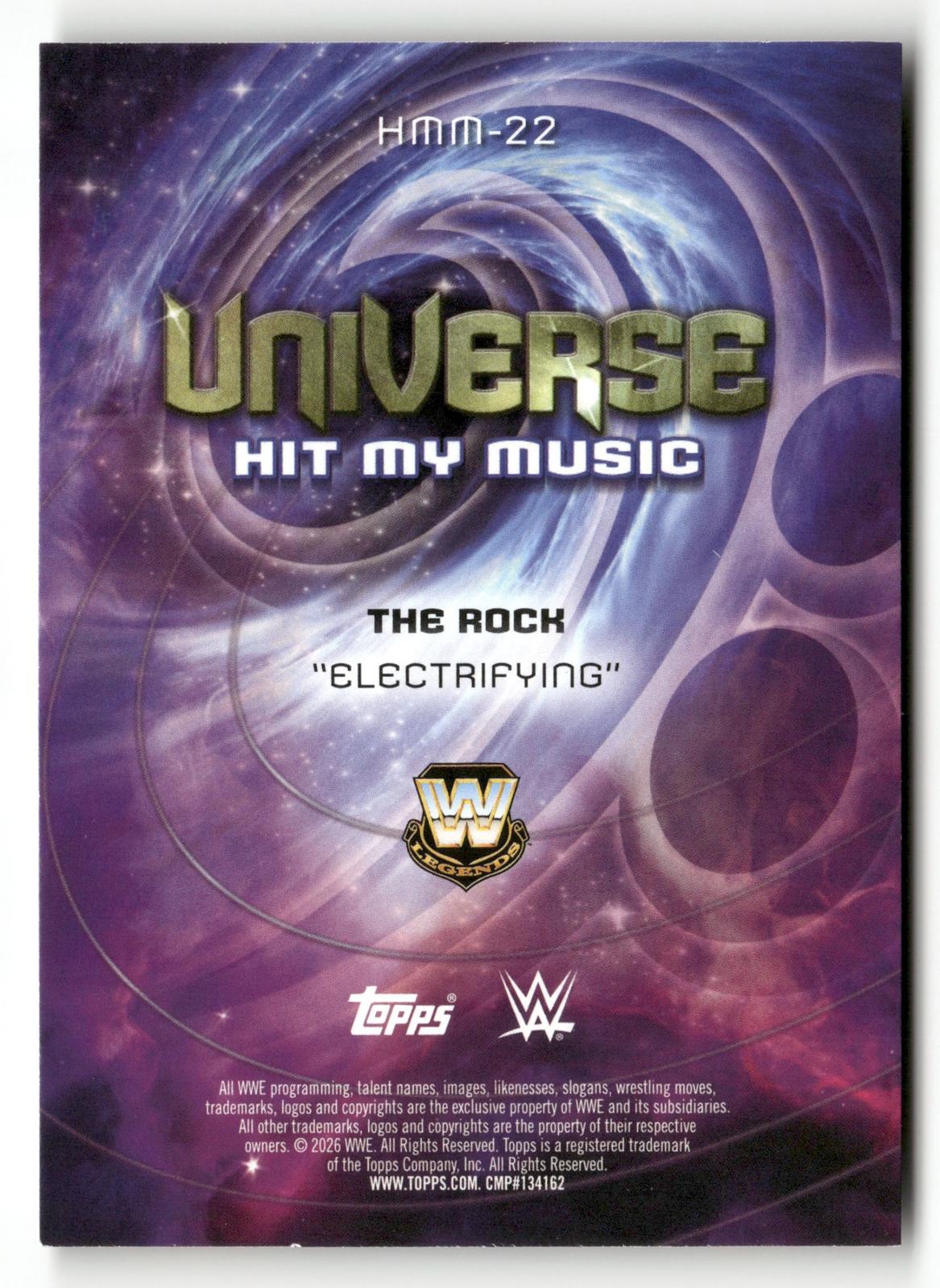 2026 Topps Universe WWE #HMM-22 The Rock Hit My Music