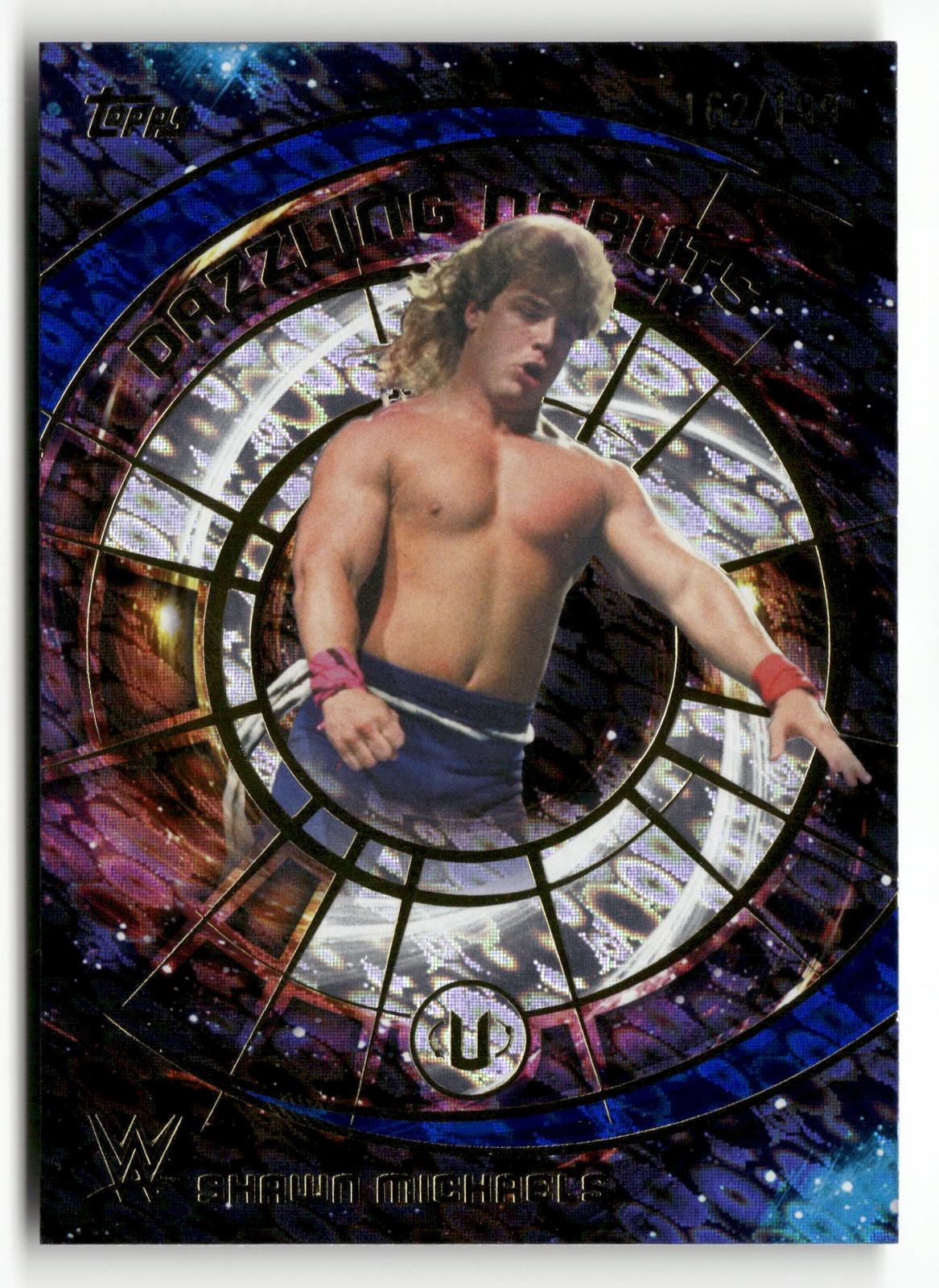 2026 Topps Universe WWE #DD-14 Shawn Michaels Dazzling Debuts Blue Pulse #/199