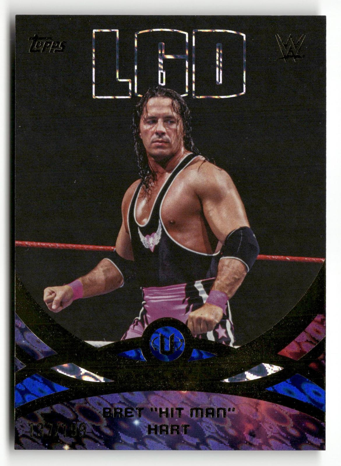 2026 Topps Universe WWE 214 Bret "Hit Man" Hart /199 Peak Performances
