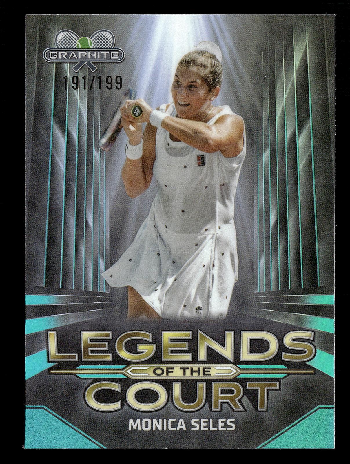 2024 Topps Graphite #LOC-MS Monica Seles Legends of the Court Aqua Ref #/199