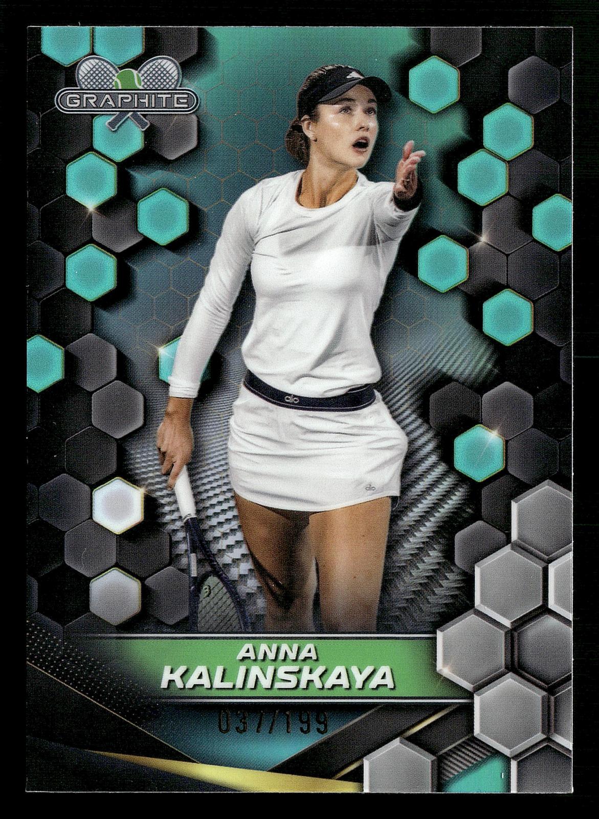 2024 Topps Graphite #48 Anna Kalinskaya Aqua Refractor #/199