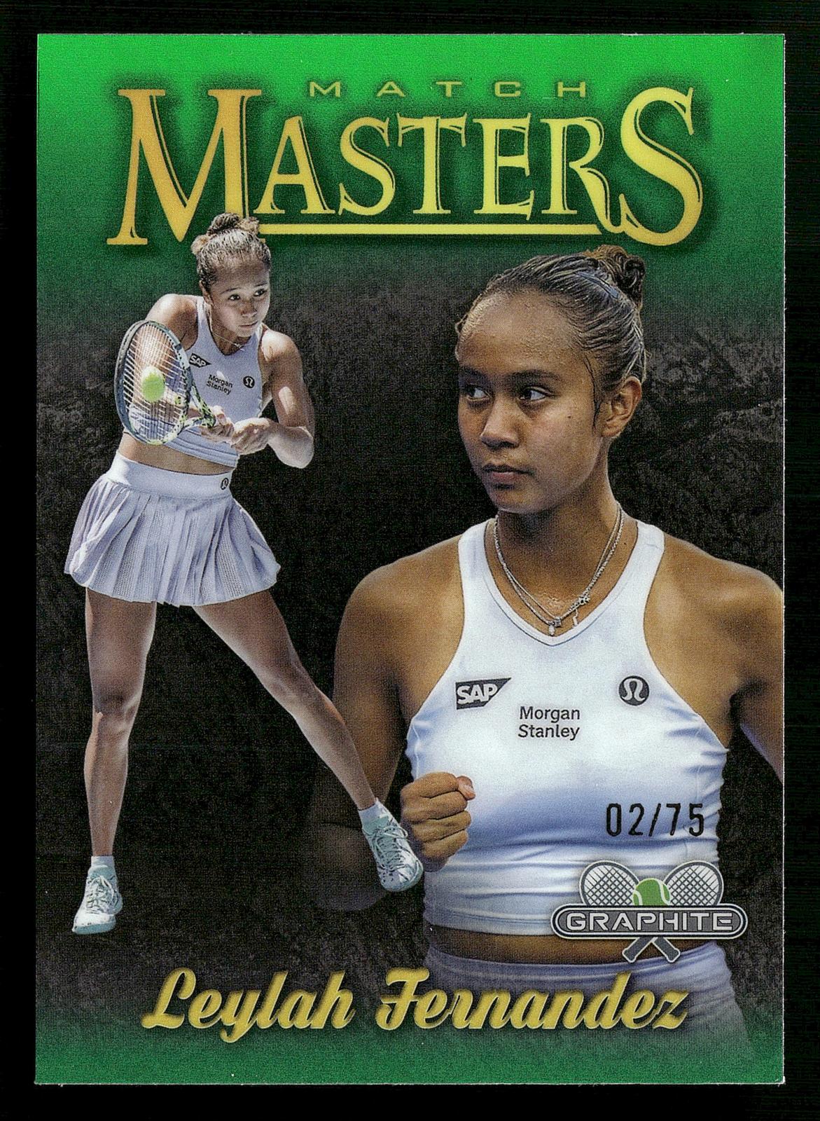 2024 Topps Graphite #MM-LF Leylah Fernandez Match Masters Green Refractor #/75