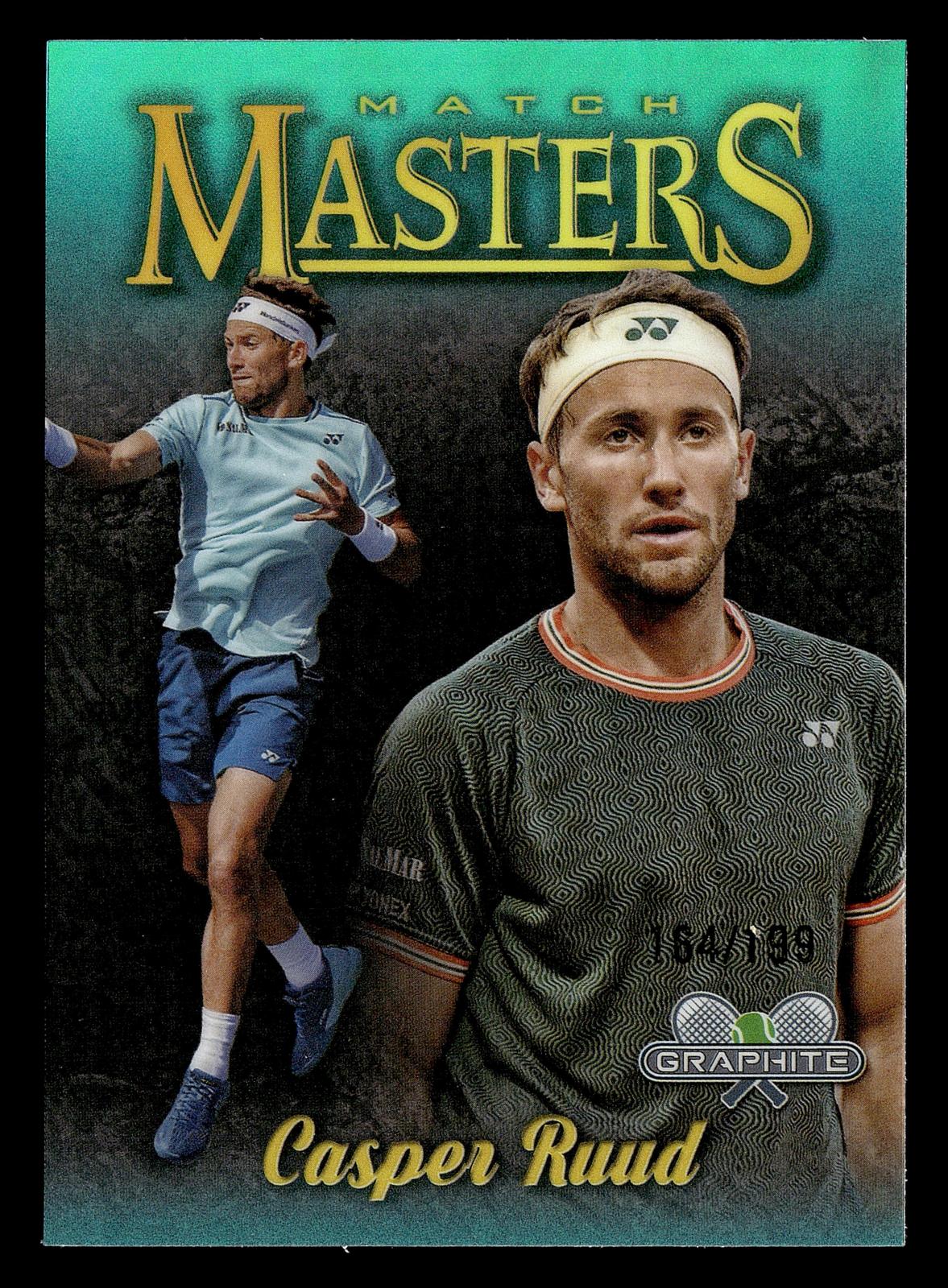 2024 Topps Graphite #MM-CR Casper Ruud Match Masters Aqua Refractor #/199