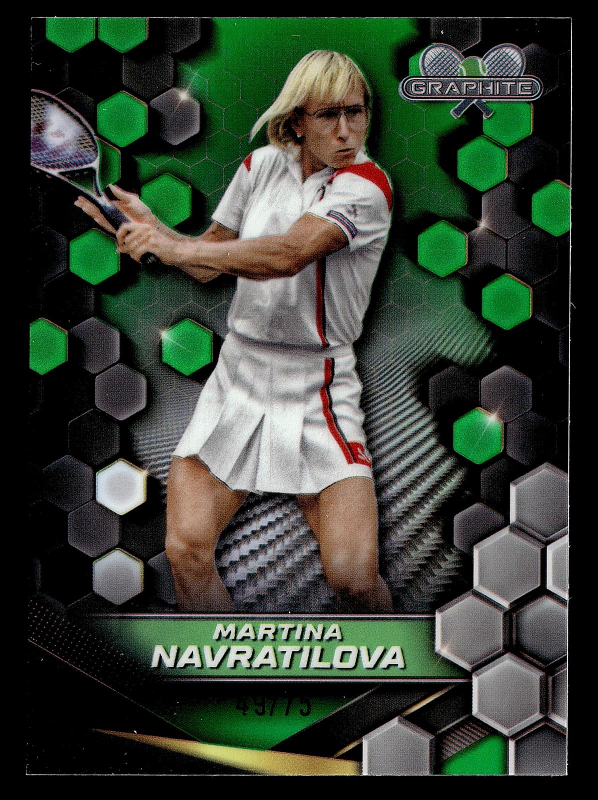 2024 Topps Graphite #80 Martina Navratilova Green Refractor #/75