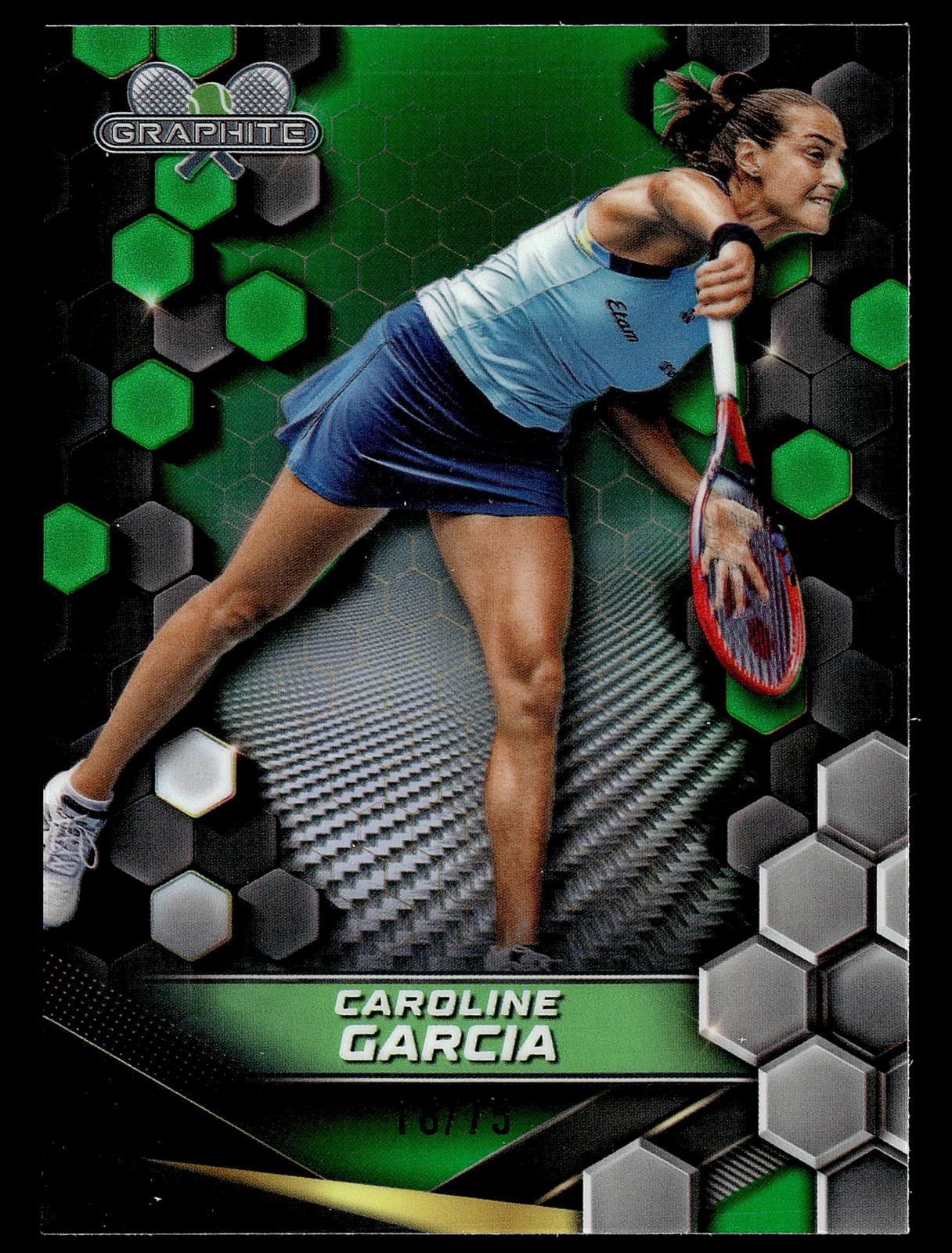 2024 Topps Graphite #73 Caroline Garcia Green Refractor #/75