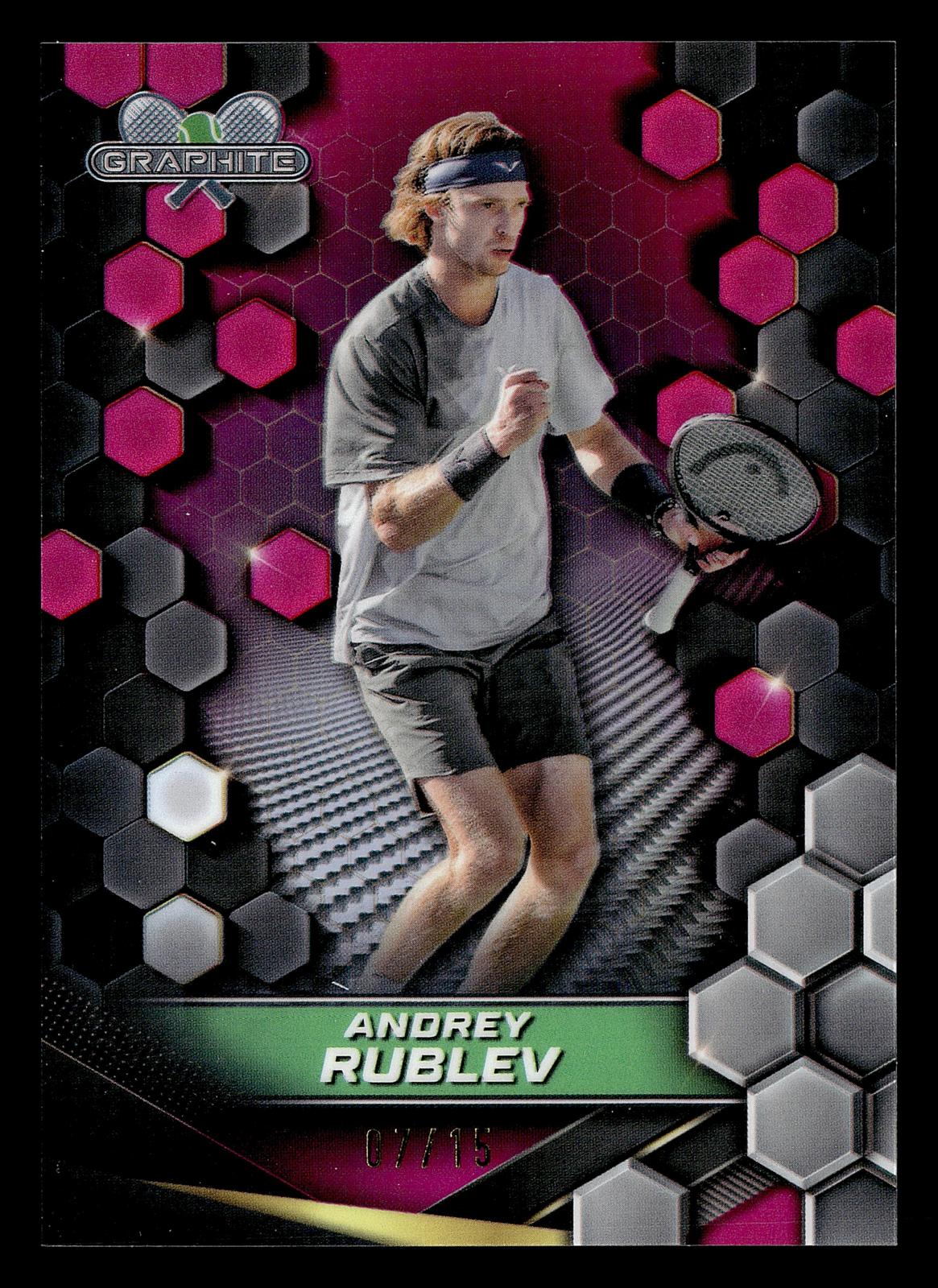 2024 Topps Graphite #7 Andrey Rublev Pink Refractor #/15