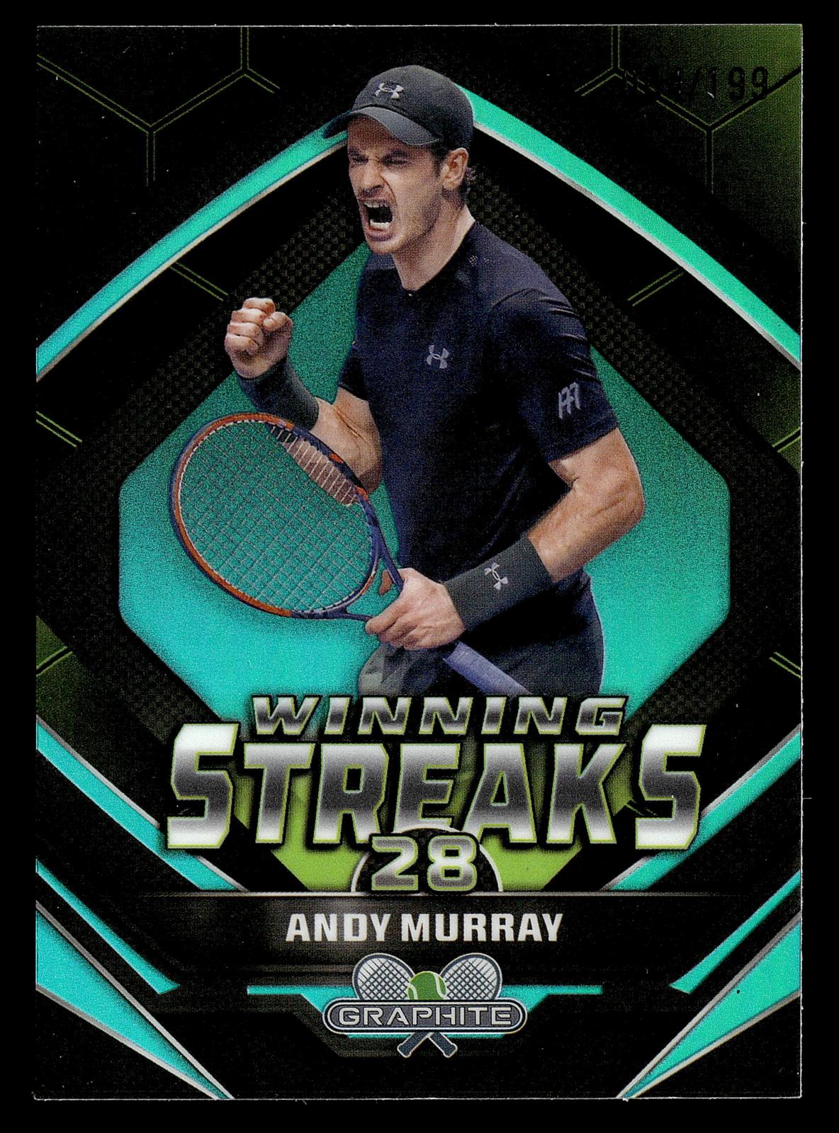 2024 Topps Graphite #WS-AM Andy Murray Winning Streaks Aqua Refractor #/199