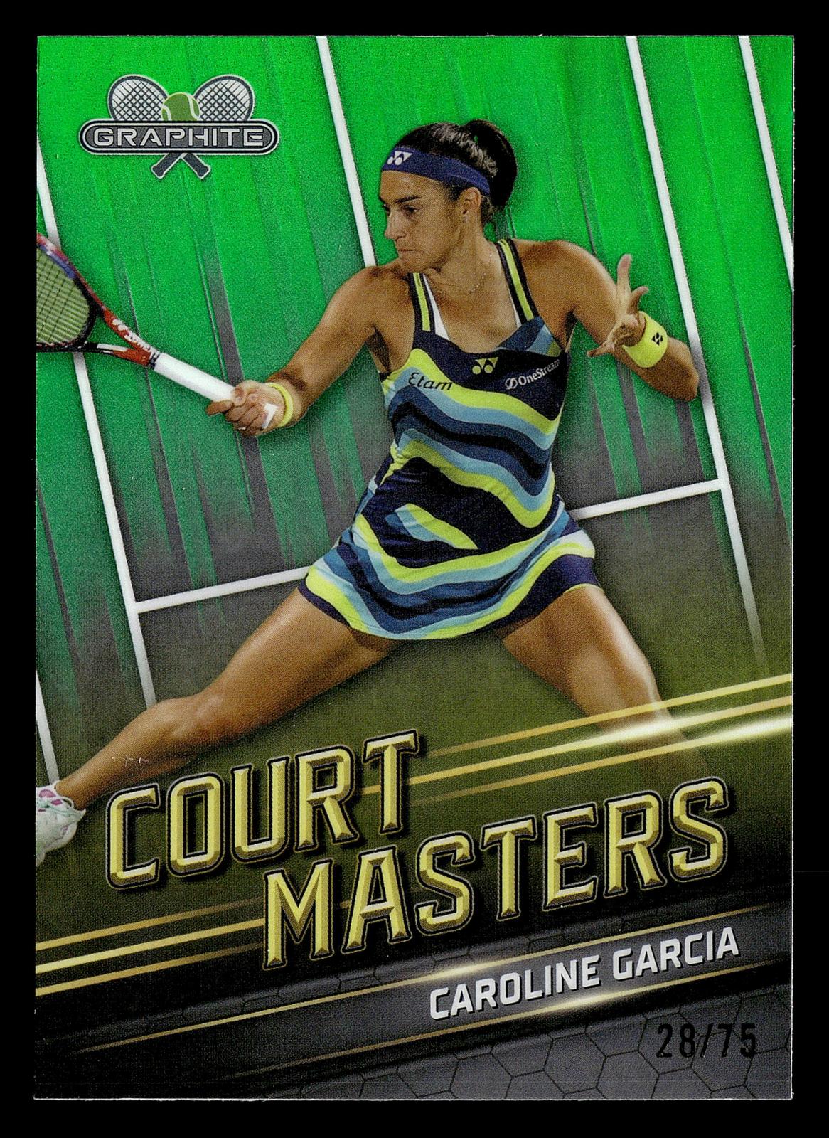 2024 Topps Graphite #CM-CG Caroline Garcia Court Masters Green Refractor #/75