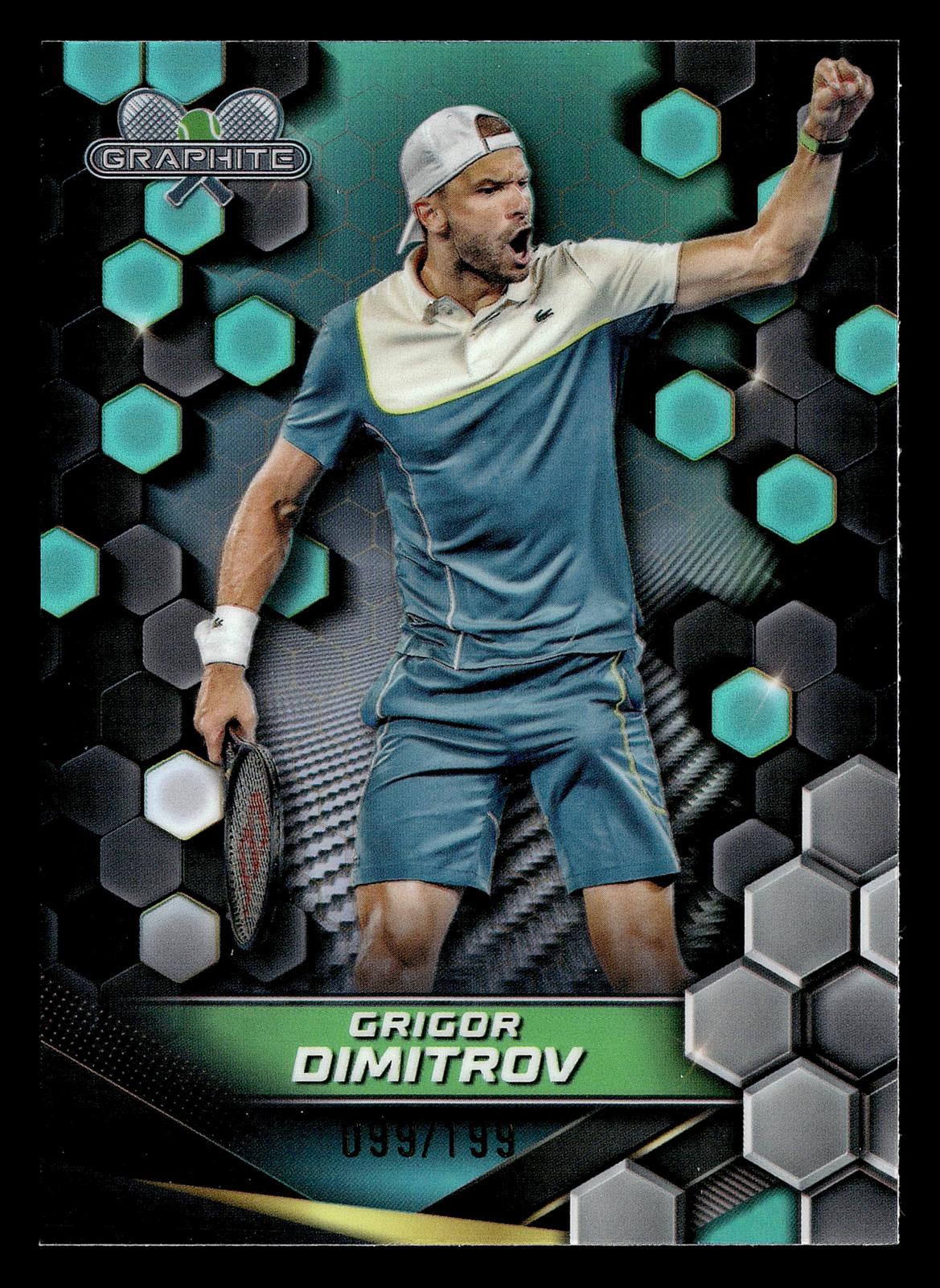 2024 Topps Graphite #32 Grigor Dimitrov Aqua Refractor #/199
