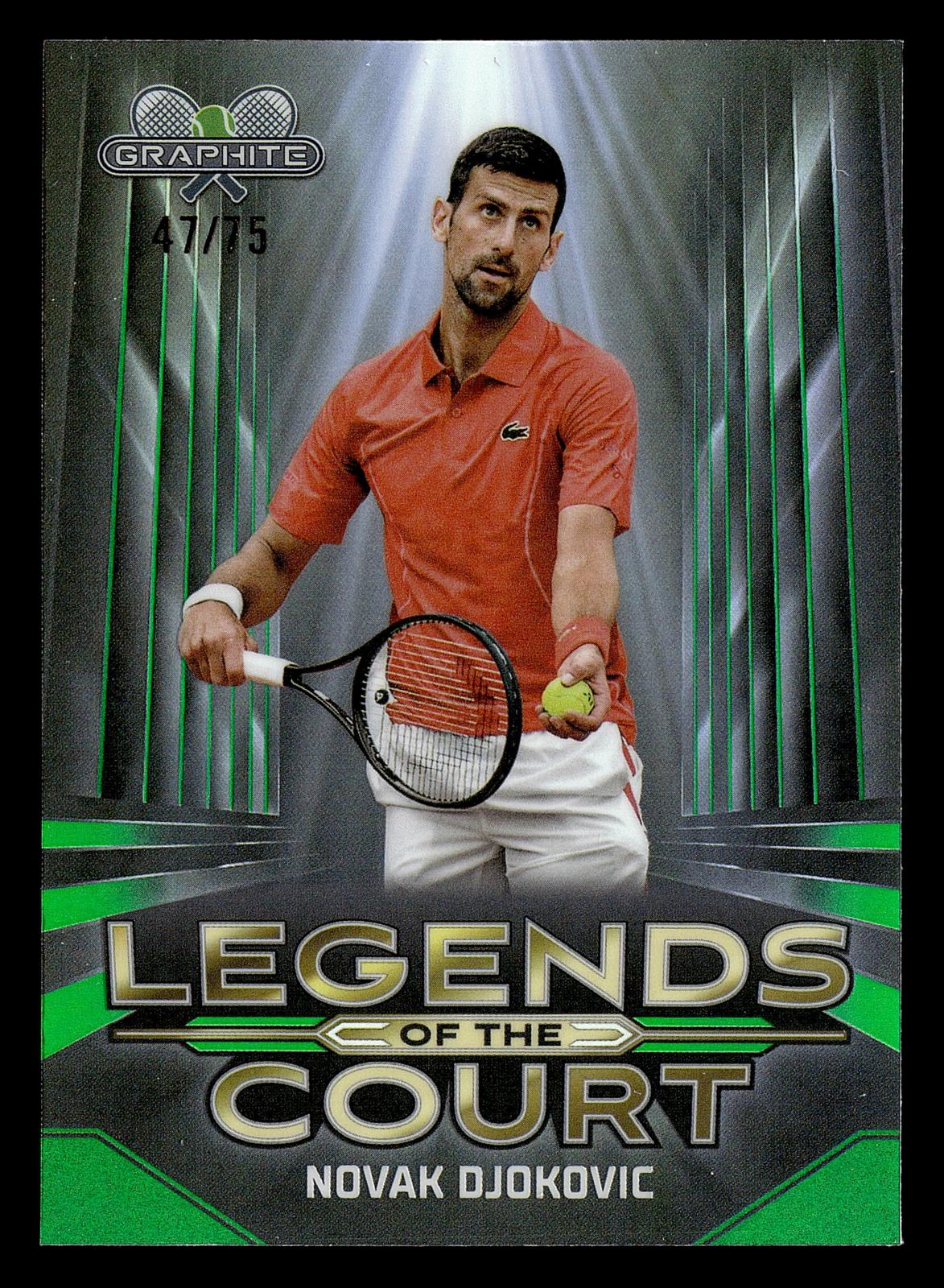 2024 Topps Graphite #LOC-ND Novak Djokovic Legends of the Court Green Ref #/75