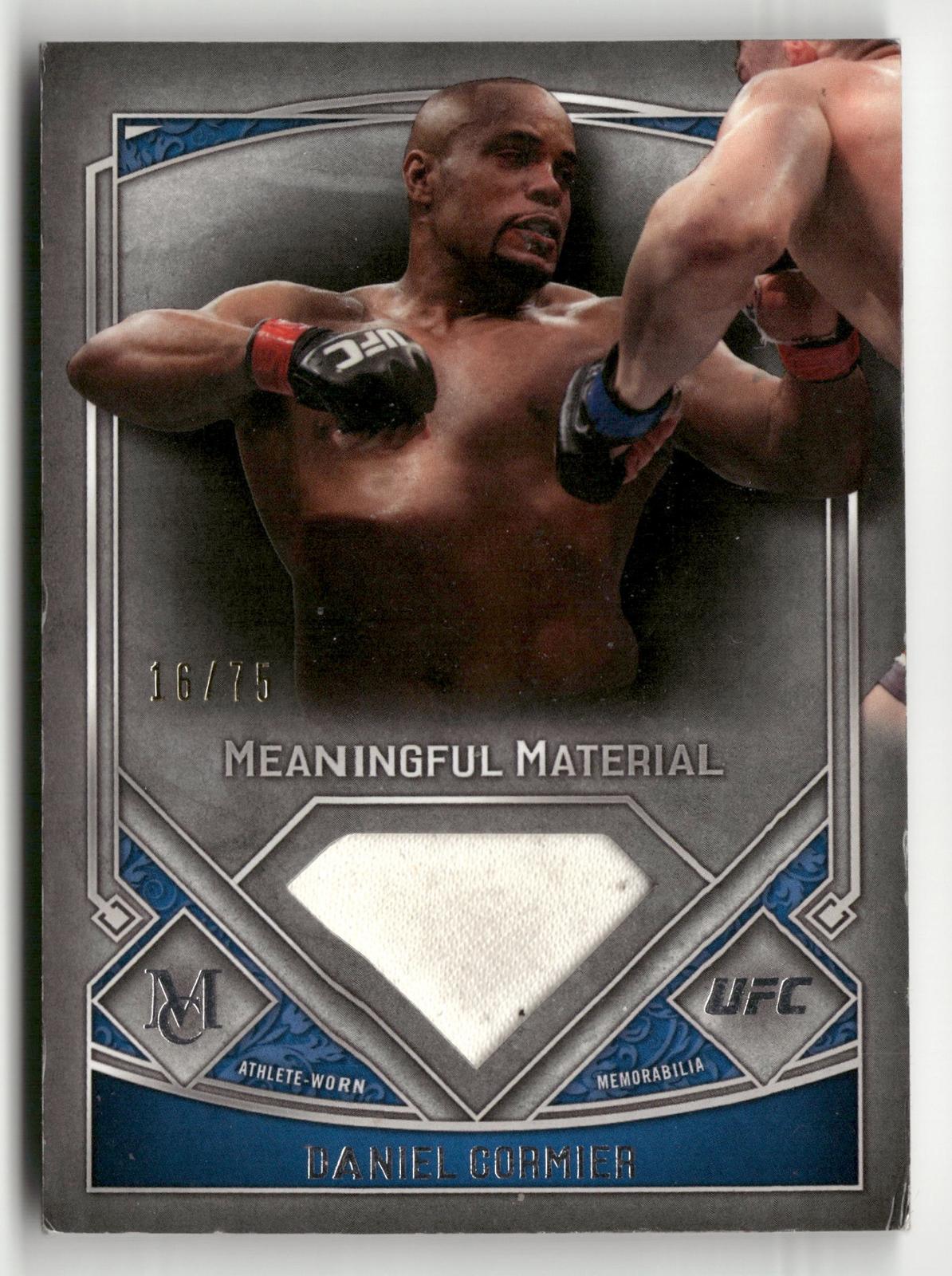 2017 Topps Museum Collection UFC #MMR-DC Daniel Cormier Meaningful Material #/75