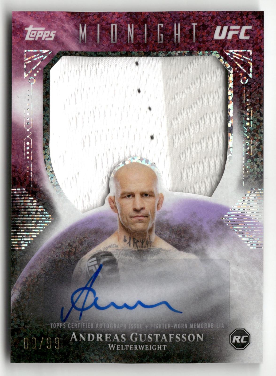 2026 Topps Midnight UFC #RRA-AS Andreas Gustafsson RRA Twilight #/99