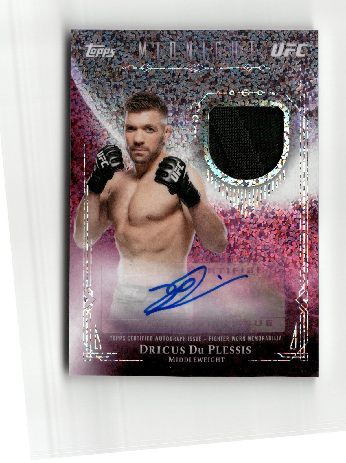 2026 Topps Midnight UFC #VRA-DD Dricus Du Plessis Relic Autographs Twilight #/99