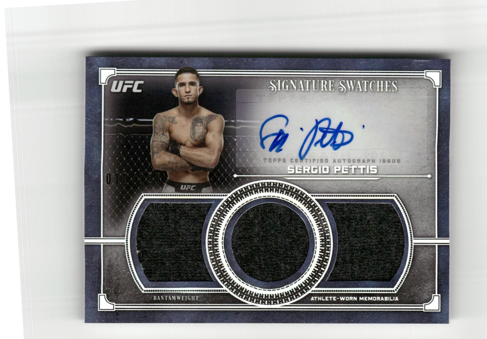 2019 Topps UFC Museum #SSATR-SP Sergio Pettis SS Triple Relic Auto #/120