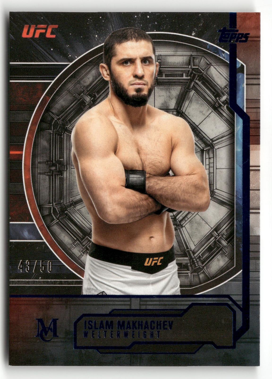 2026 Topps Knockout UFC #MC-10 Islam Makhachev Museum Collection Blue #/50