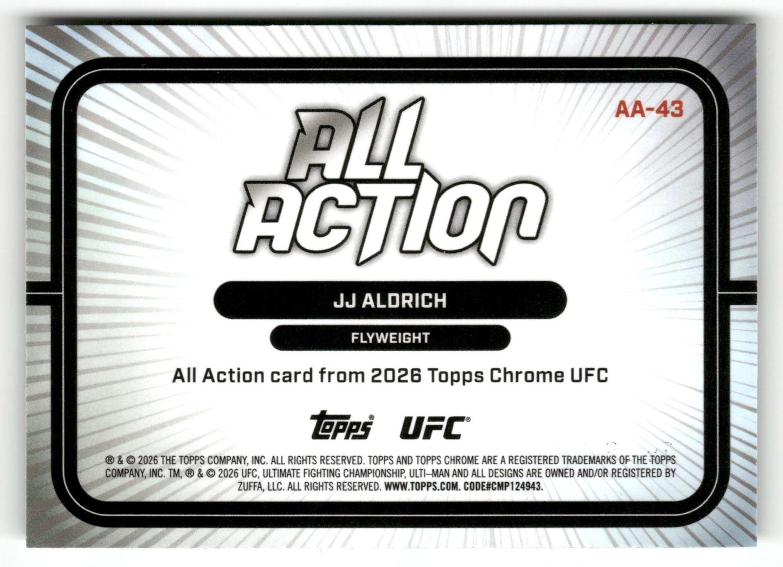 2026 Topps Chrome UFC #AA-34 Tabatha Ricci All Action Green Refractor /99