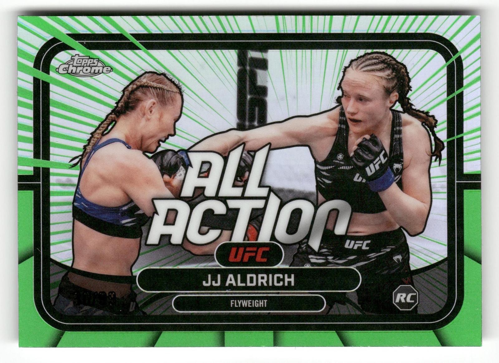 2026 Topps Chrome UFC #AA-34 Tabatha Ricci All Action Green Refractor /99
