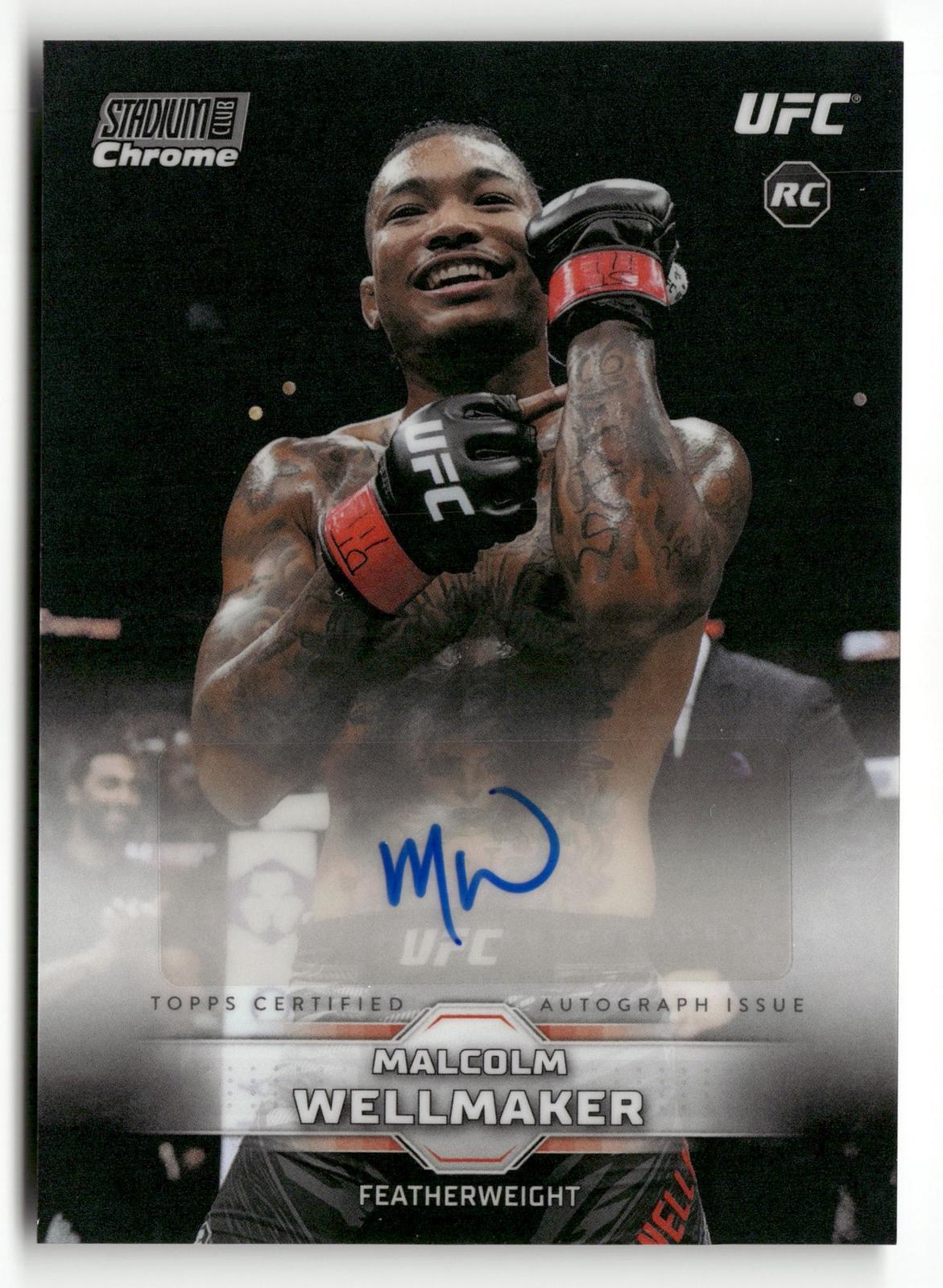 2026 Stadium Club UFC #CAV-MWR Malcolm Wellmaker Chrome Autographs