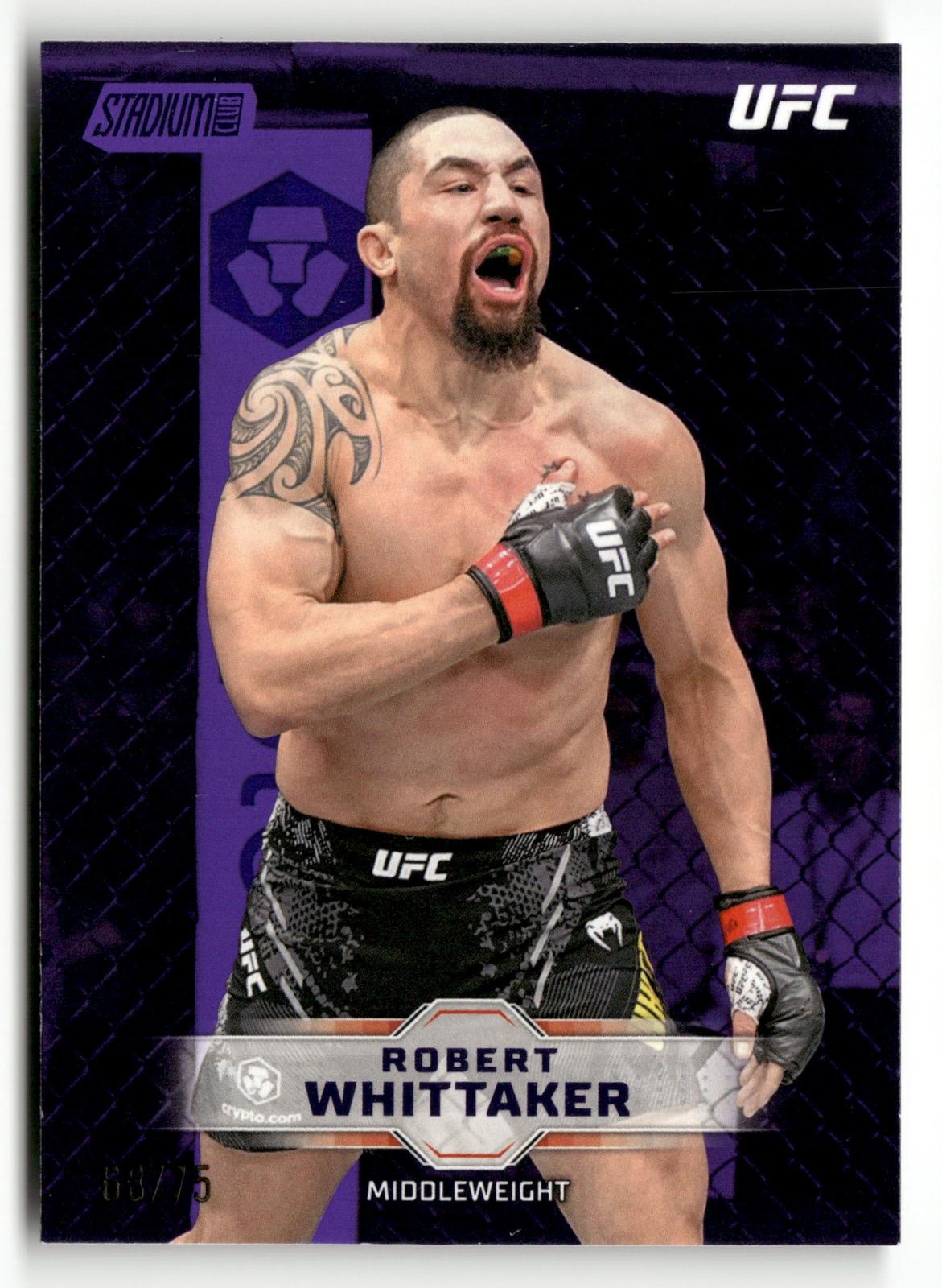 2026 Stadium Club UFC #93 Robert Whittaker Purple #/75