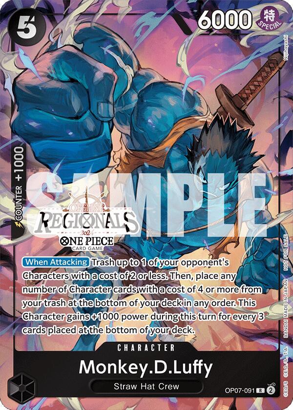 Monkey.D.Luffy (Offline Regional 2024 Vol.3) OP07-091 (One Piece Promotion Cards) 