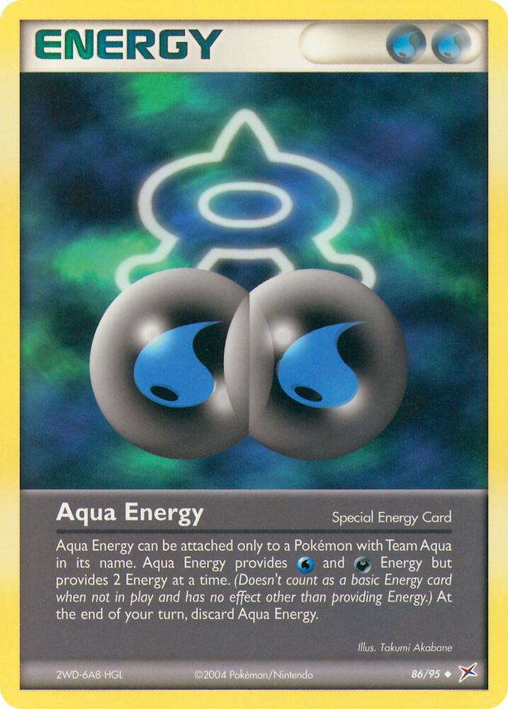 2004 Pokemon Team Magma vs Team Aqua 86/95 Aqua Energy Uncommon LP