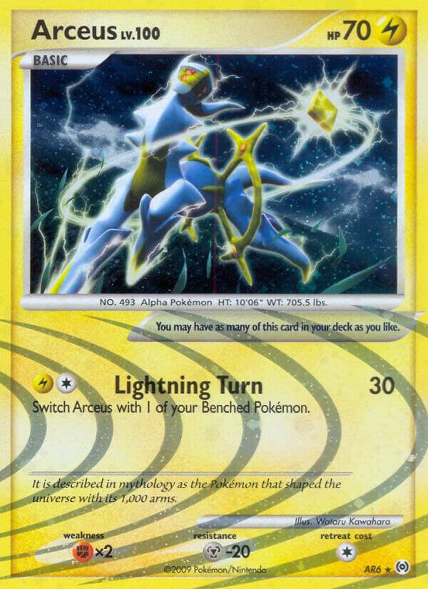 2009 Pokemon Arceus AR6 Arceus  Holo Rare MP