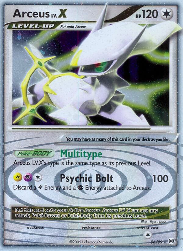 2009 Pokemon Arceus 96/99 Arceus Lv.X (96) Ultra Rare LP/DMG