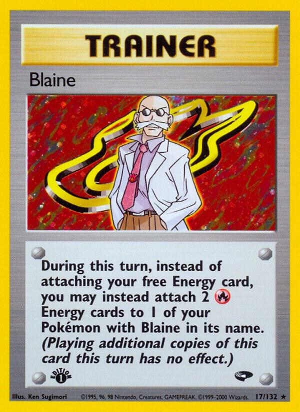 2000 Pokemon Gym Challenge 017/132 Blaine (17) Holo Rare