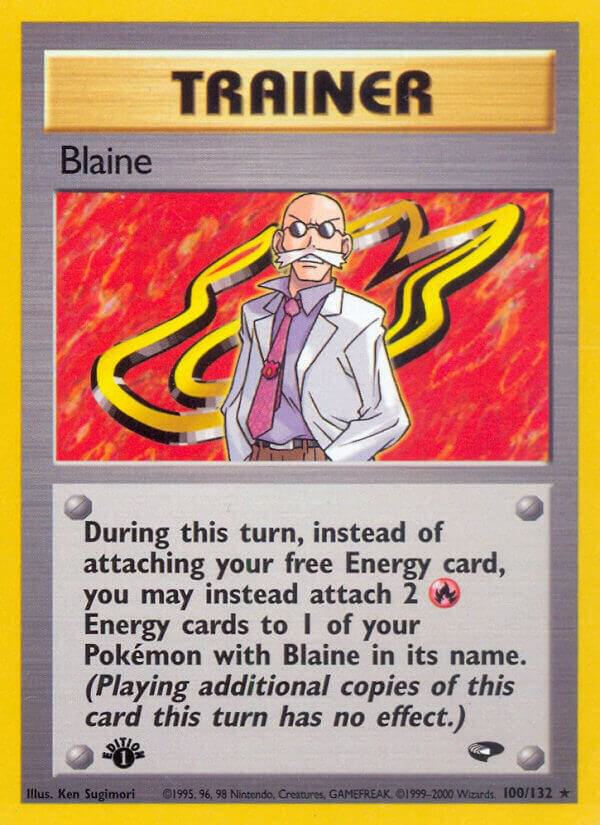 2000 Pokemon Gym Challenge 100/132 Blaine (100) Rare